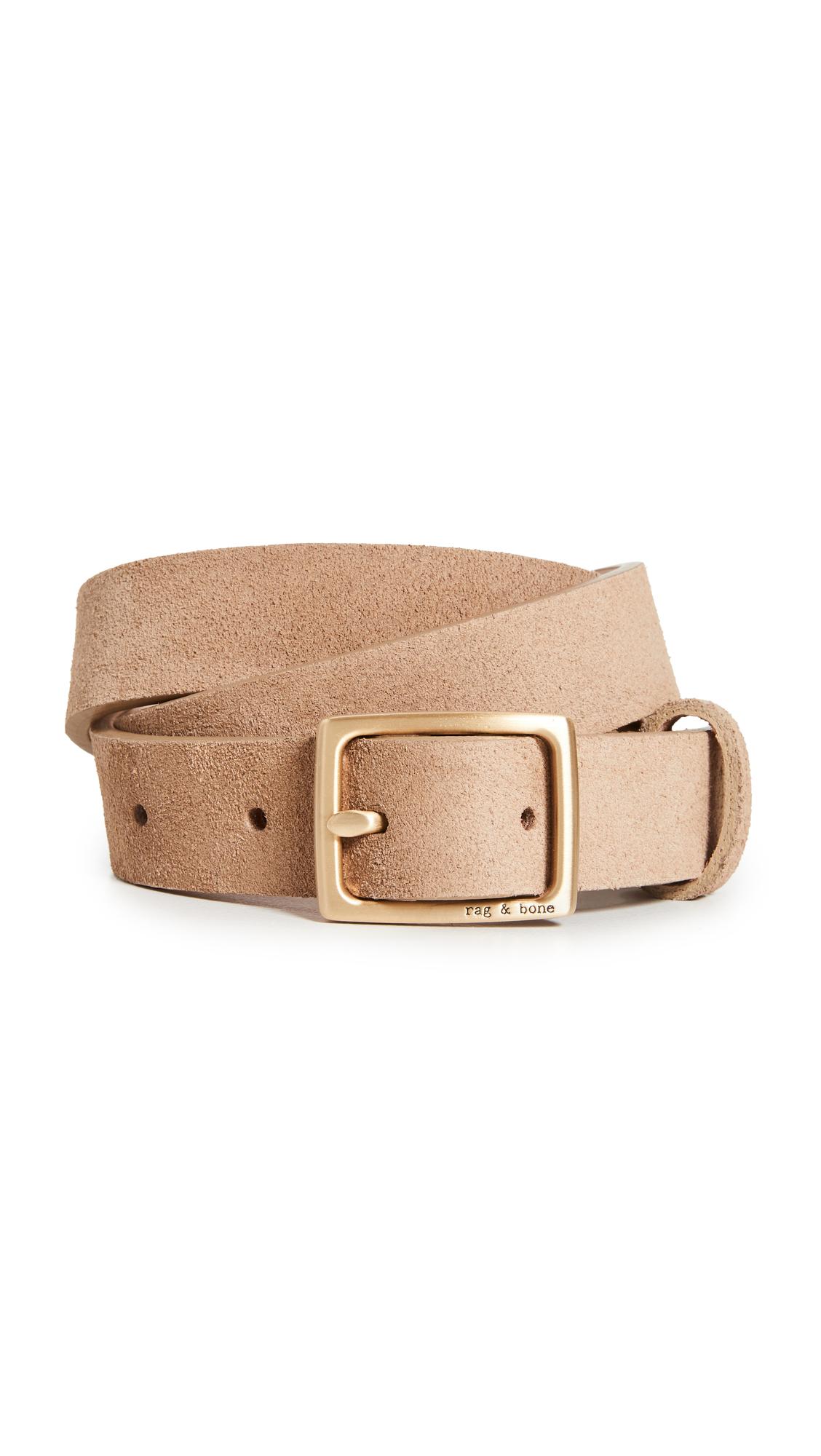Baby Boyfriend Belt in Camel Suede 