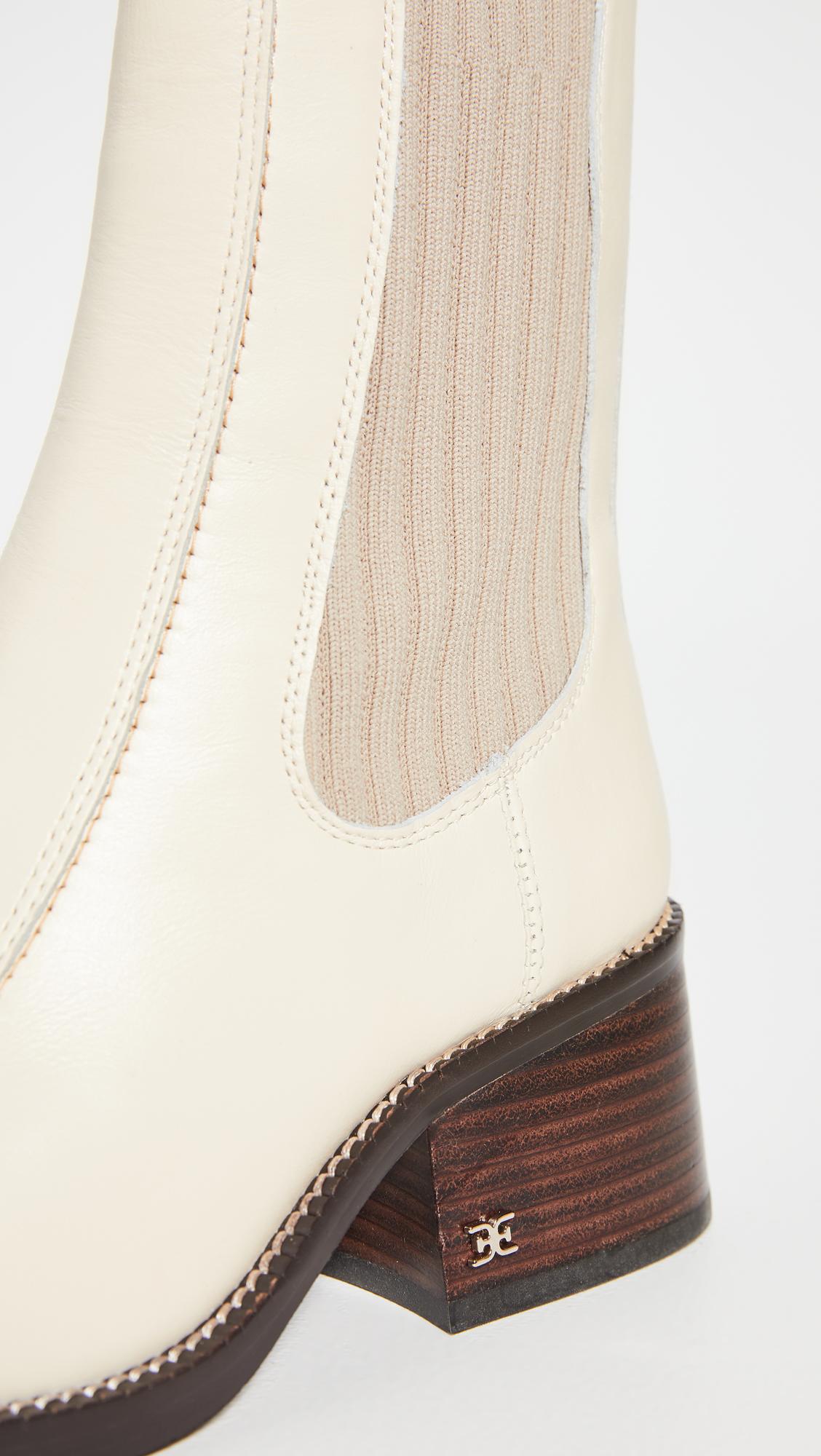 Sam Edelman Leather Dasha Boots in Ivory (White) | Lyst
