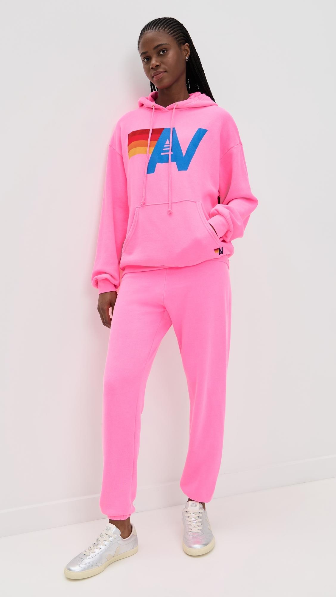 Aviator Nation Pink Heart Zip Up Hoodie Aviator Nation Pink And