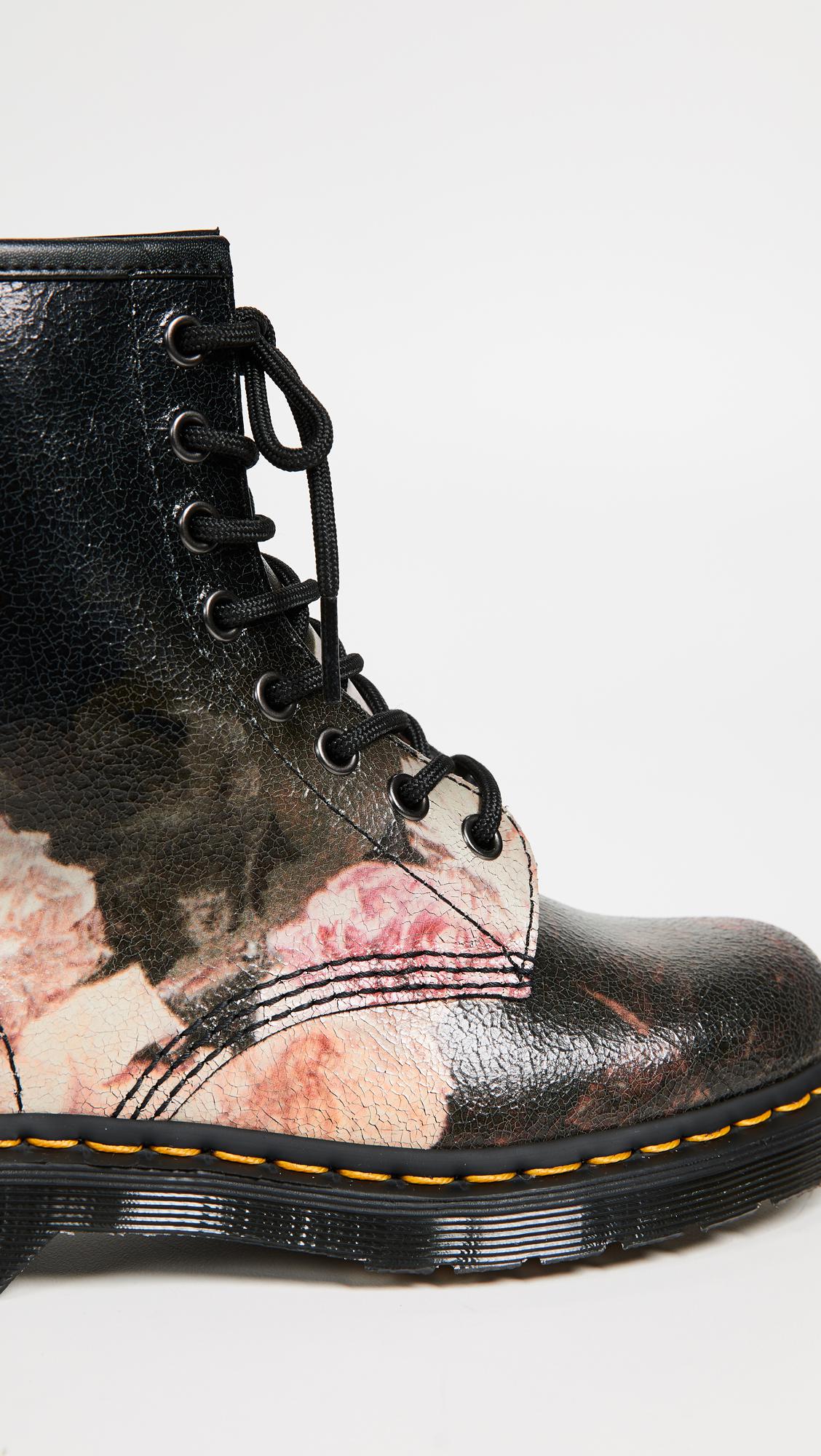 1460 power floral leather boot