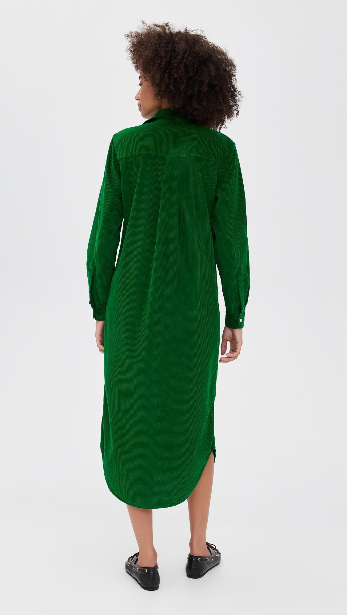 Frank & Eileen Corduroy Shirt Dress in Green | Lyst