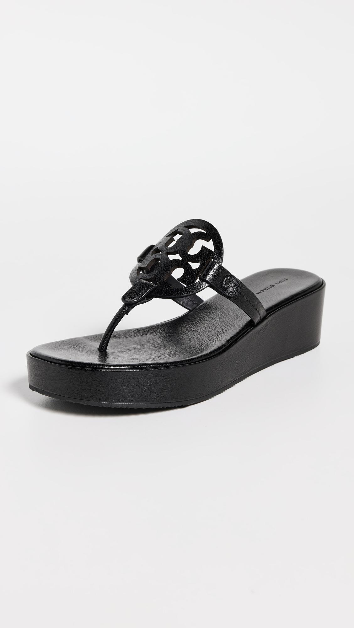 Tory burch black wedges clearance
