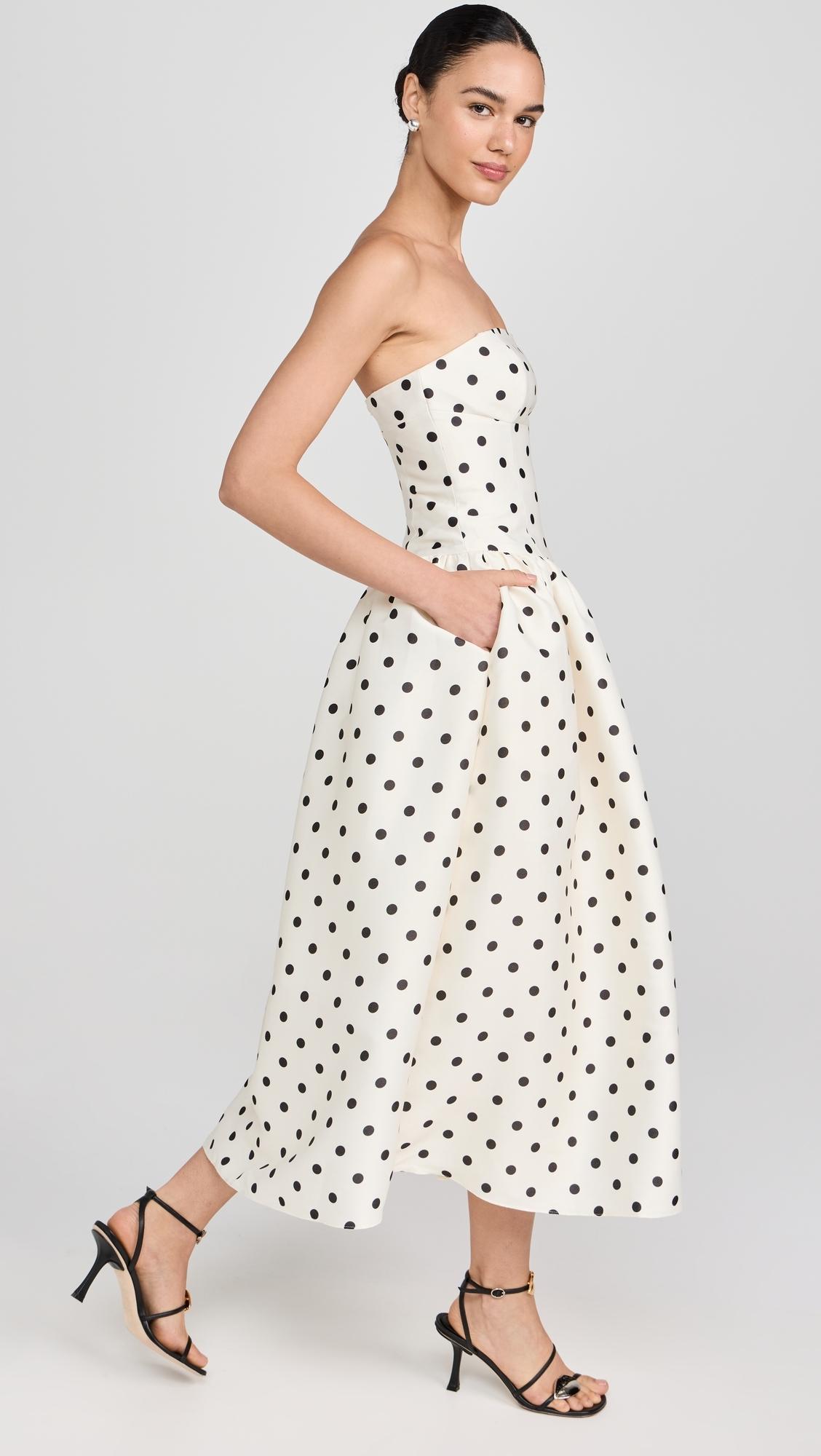 knee length dresses for ladies SELF-PORTRAIT RUCHED TAFFETA MIDI DRESS UK 8 main image 0