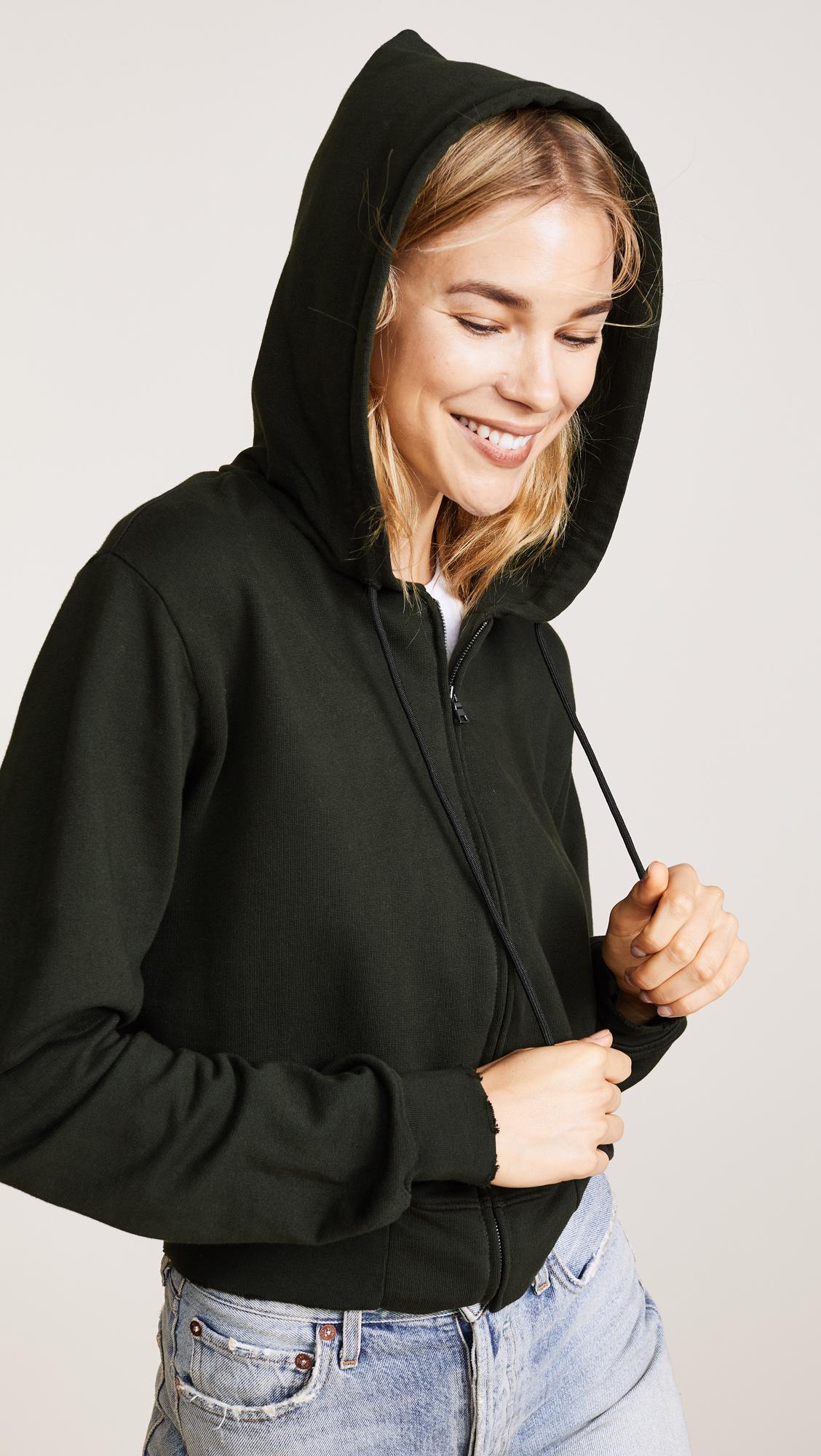 cropped zip up hoodie and jogger set