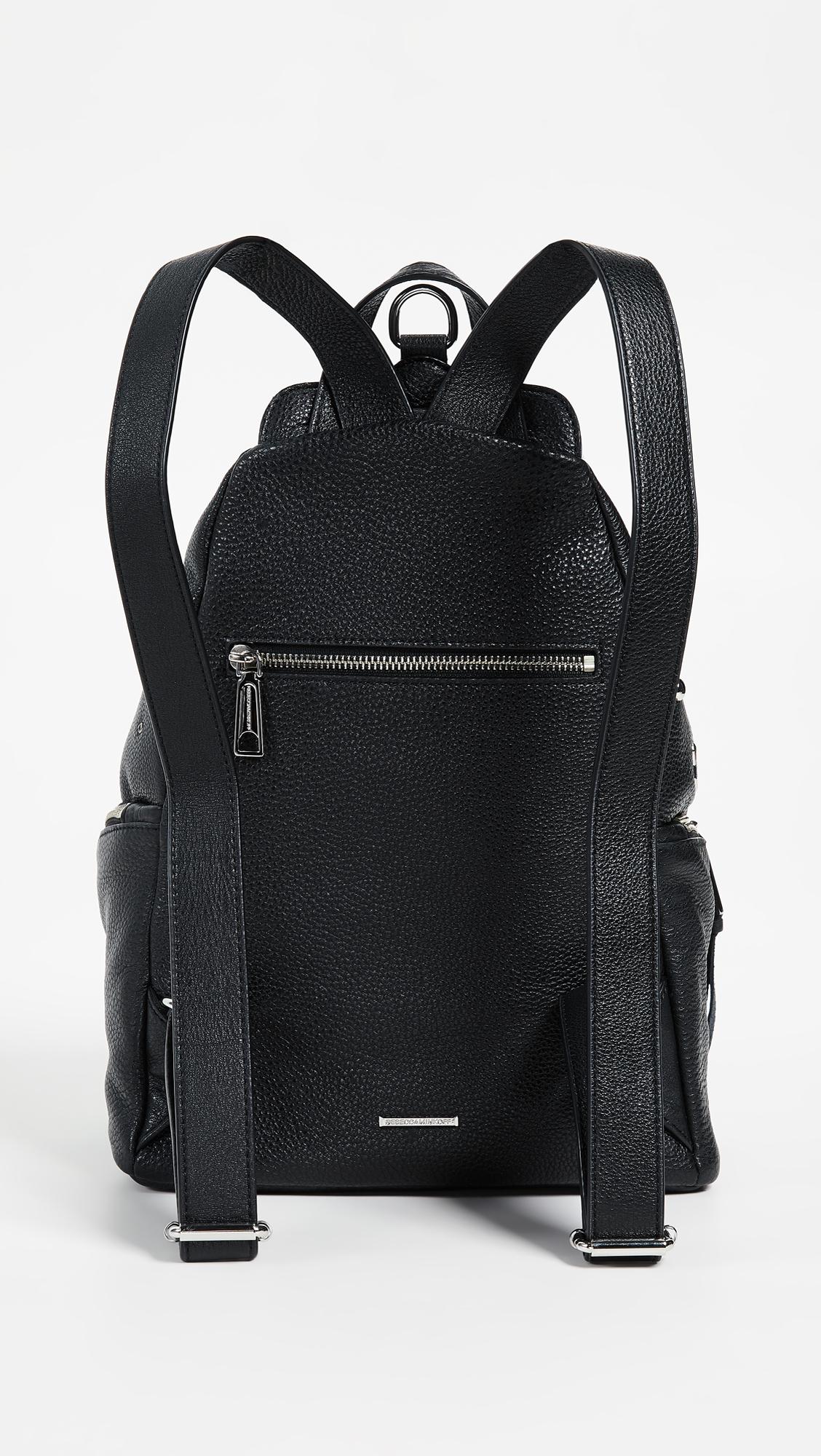Rebecca Minkoff Leather Julian Charm Stud Backpack in Black - Lyst