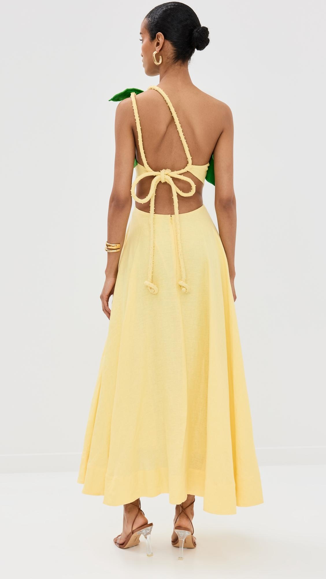 FARM Rio Palm Tree Cutwork Midi Dress in Yellow | Lyst FARM Rio Palm Tree Cutwork Midi Dress in Yellow | Lyst