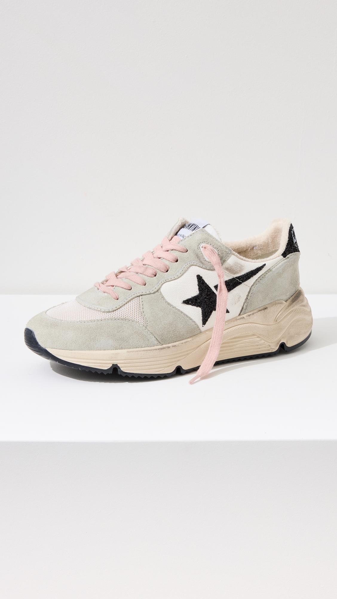 Golden Goose Running Sole Nappa Upper Suede Toe Sneakers in White | Lyst