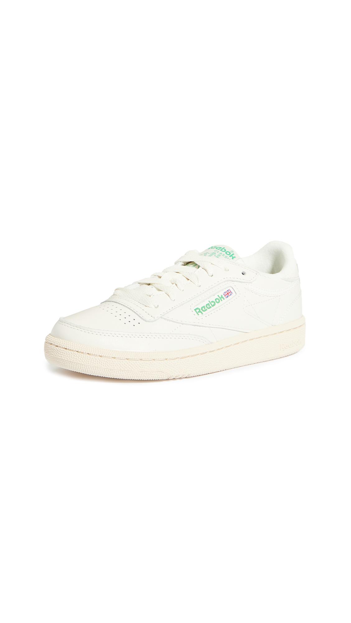 Reebok Leather Club C 85 Classic Lace Up Sneakers in White - Lyst
