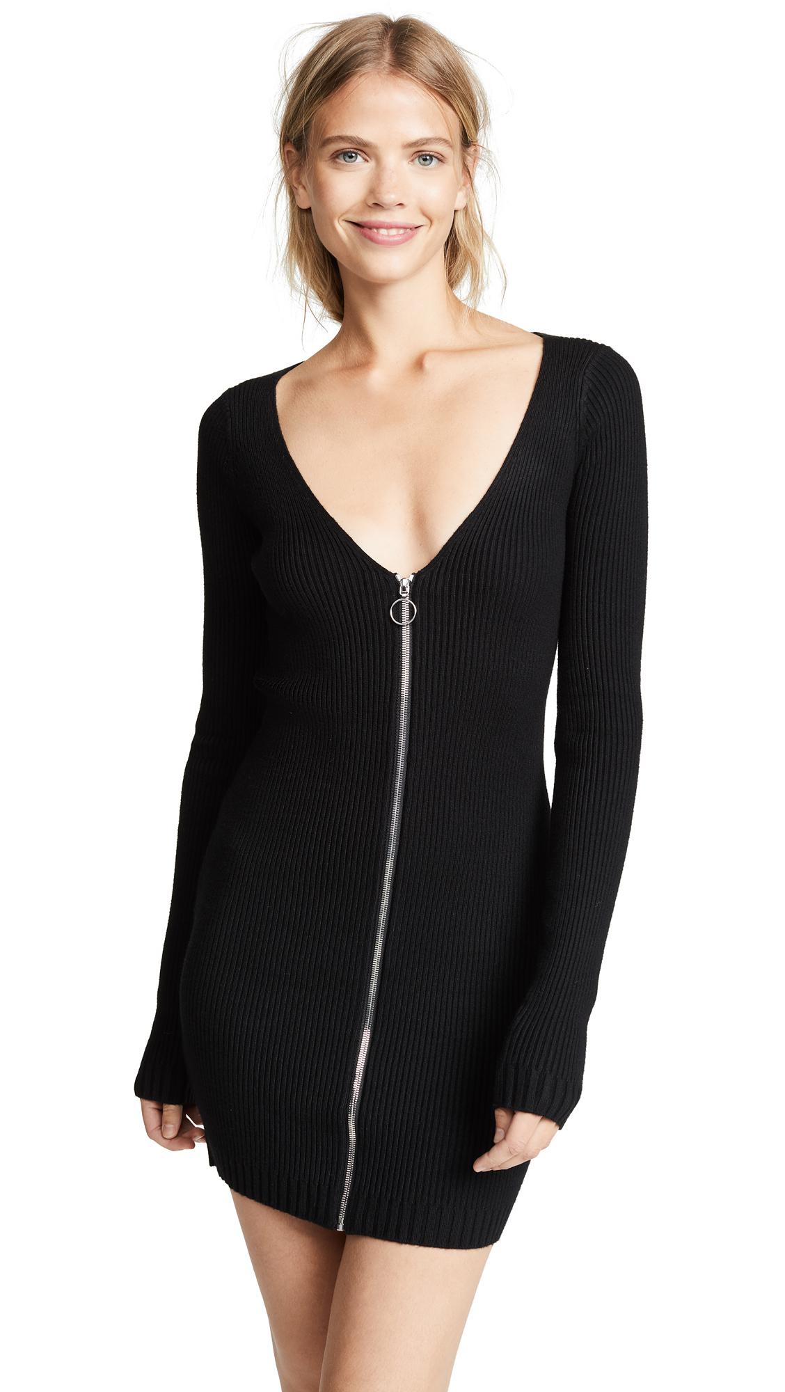 for love and lemons annie zipper mini dress