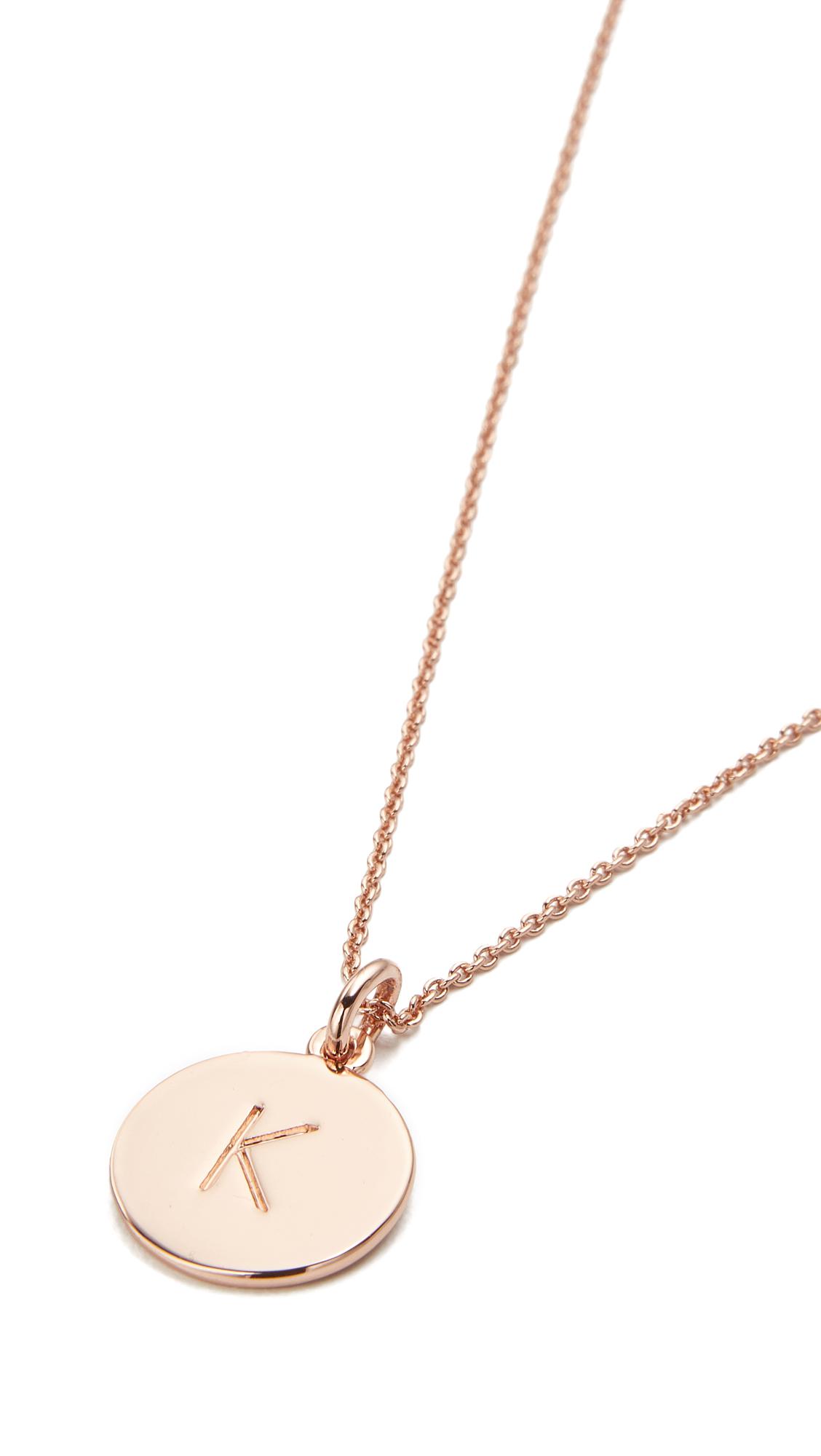 Kate Spade Initial Pendant Necklace in Metallic Lyst