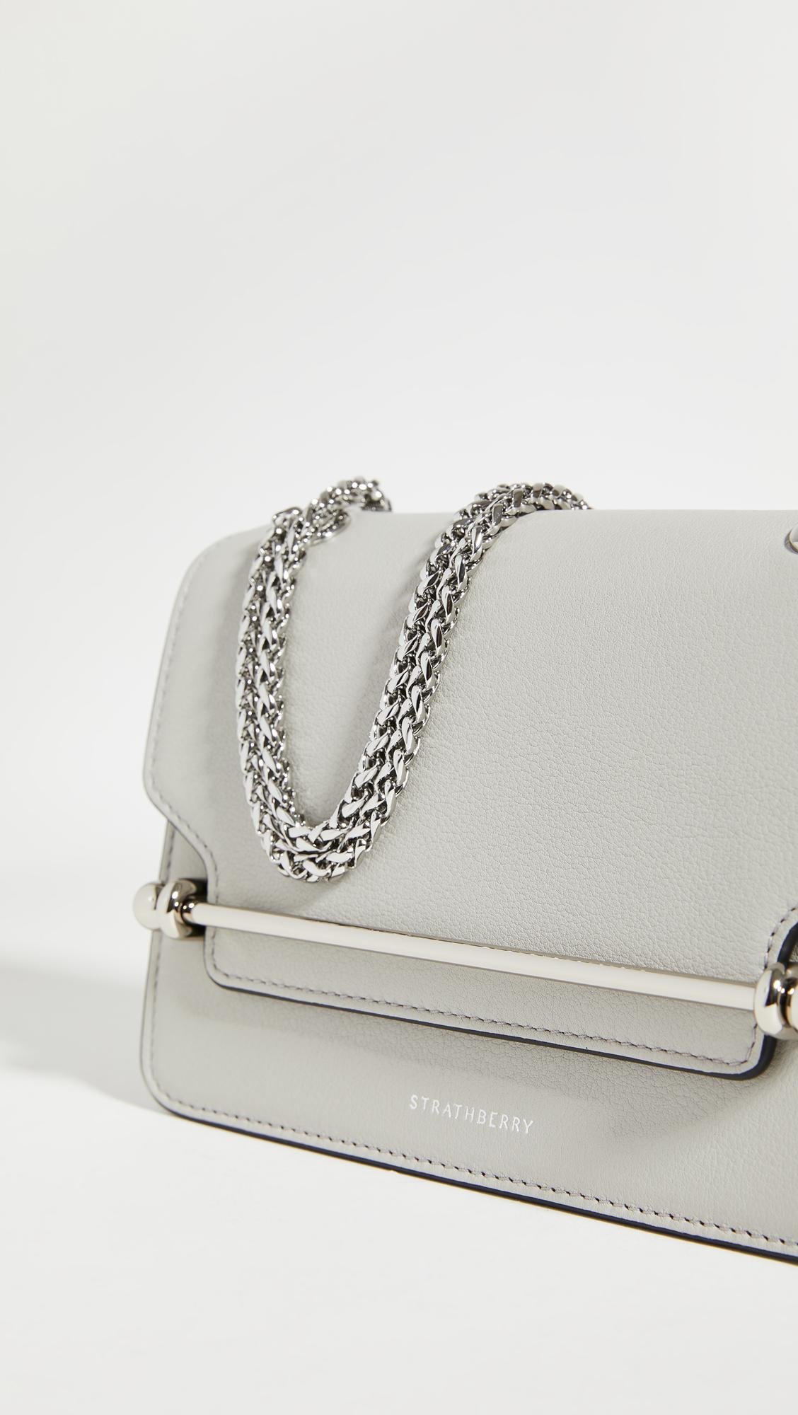 Strathberry, Bags, Strathberry The Strathberry Midi Tote In Pearl Grey
