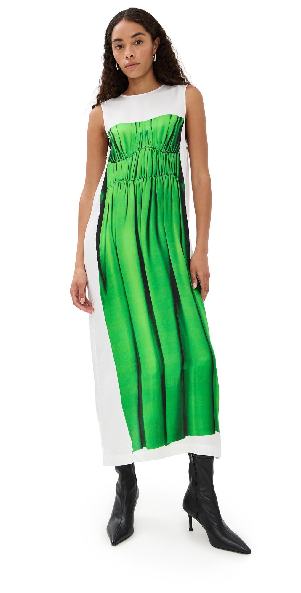 tibi green dress Airy Alpaca Easy Dress – Tibi Official main image 0