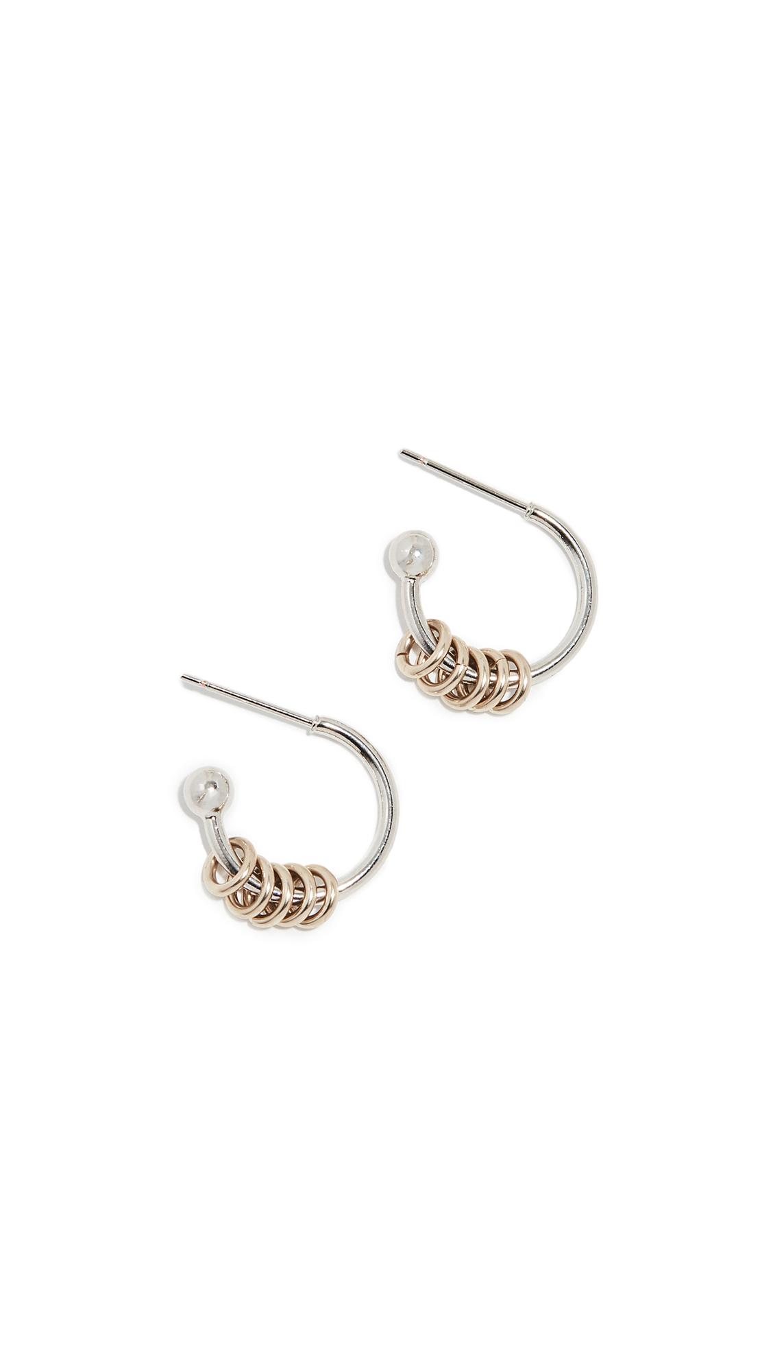 Justine Clenquet Mini Gloria Hoop Earrings in Gold/Silver (Metallic 