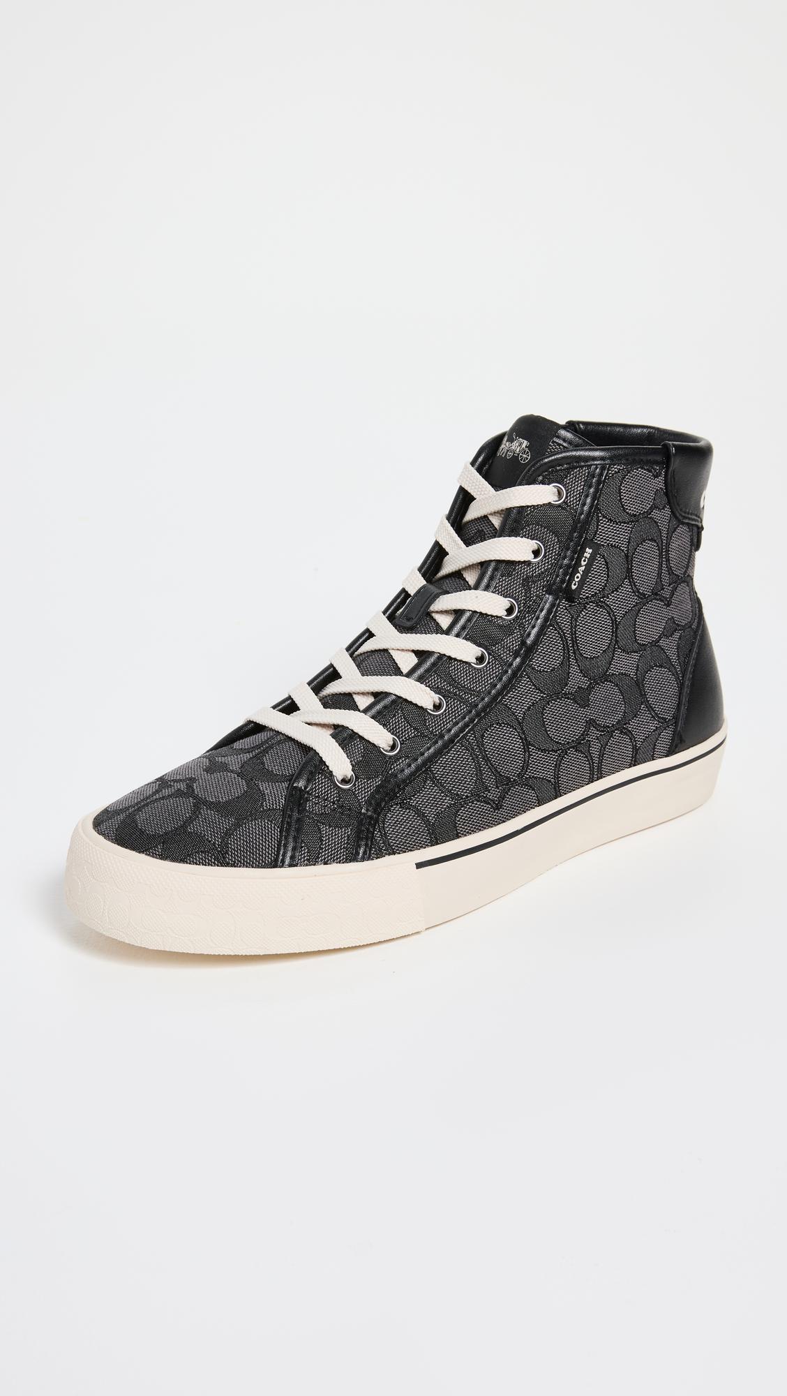 COACH Skate Signature High Tops in Black for Men Lyst