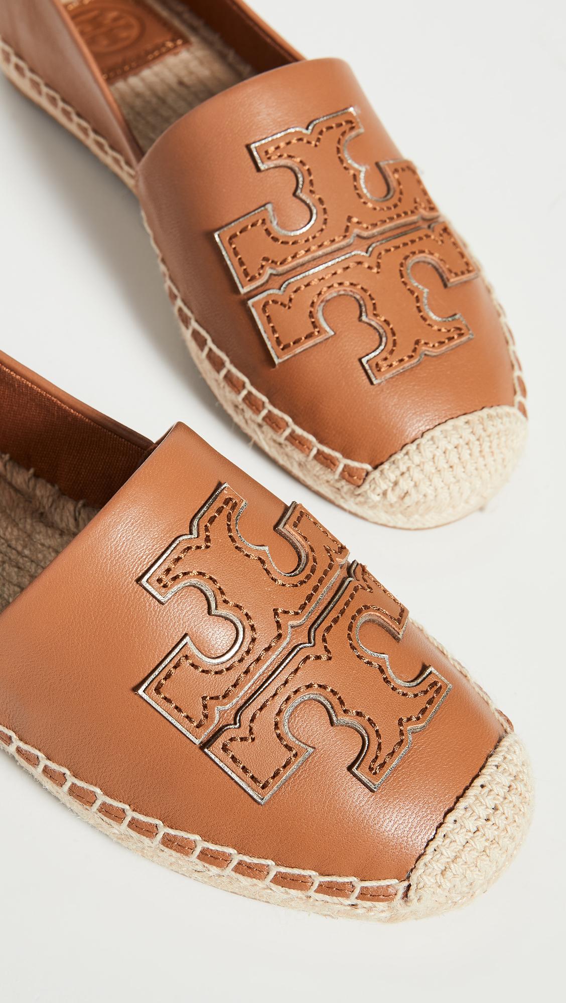 Tory Burch Ines Leather Espadrilles in Tan (Brown) - Save 60% | Lyst
