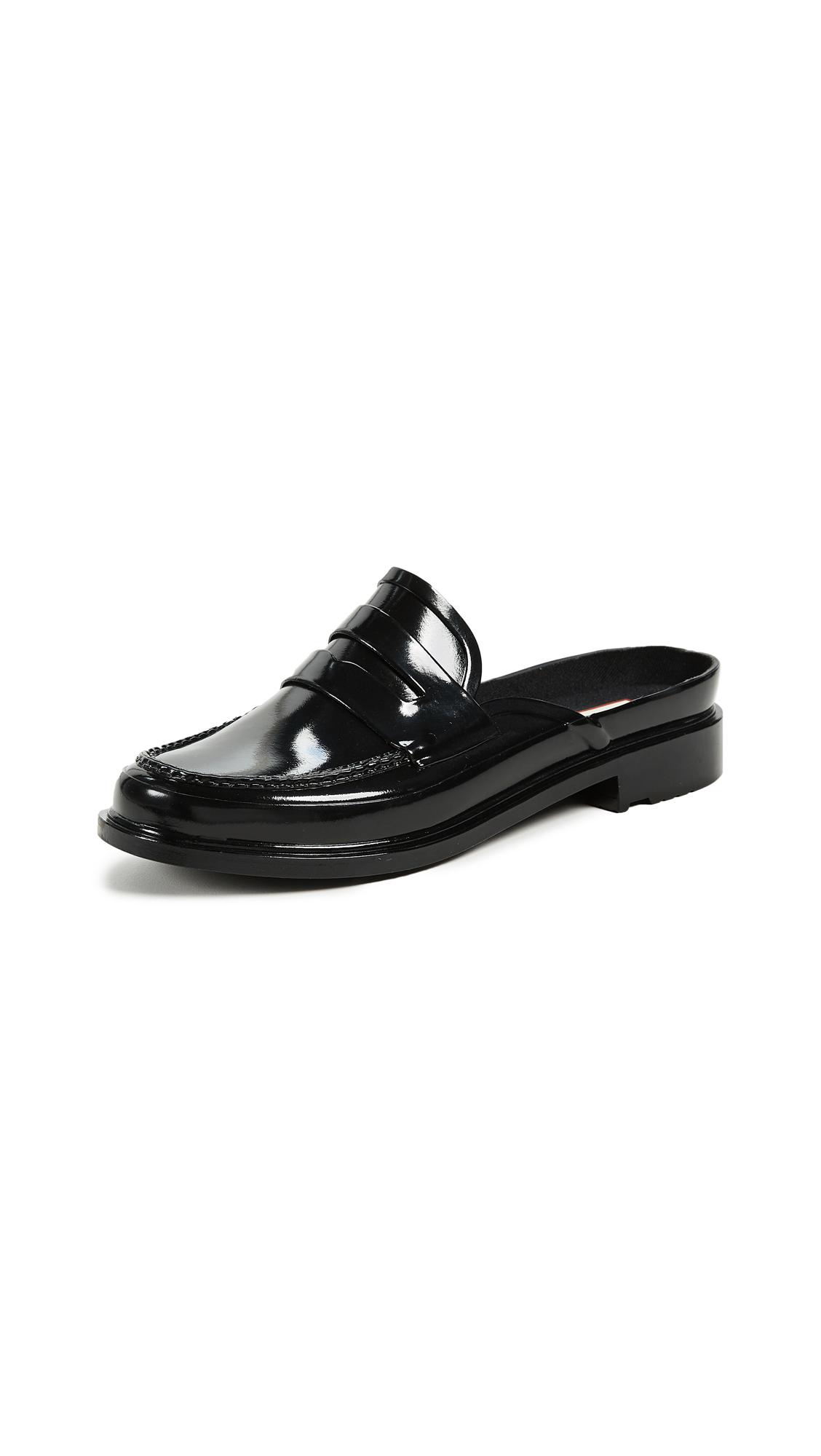[HUNTER] [WOMEN] Backless Gloss Penny Looper ☆送料込☆ hunter-Black-Backless-Gloss-