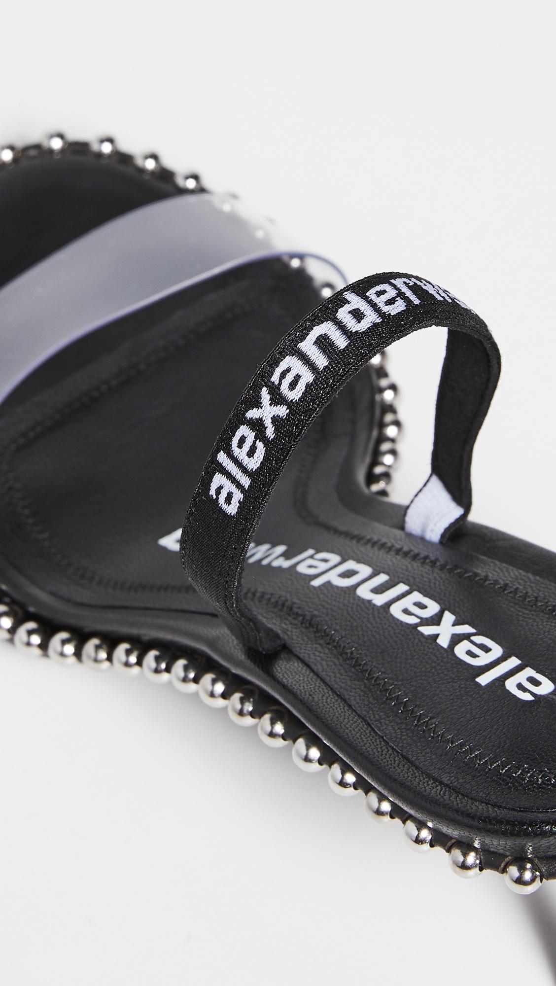 Alexander Wang Nova Studded Pcv Slingback Sandals in Black | Lyst