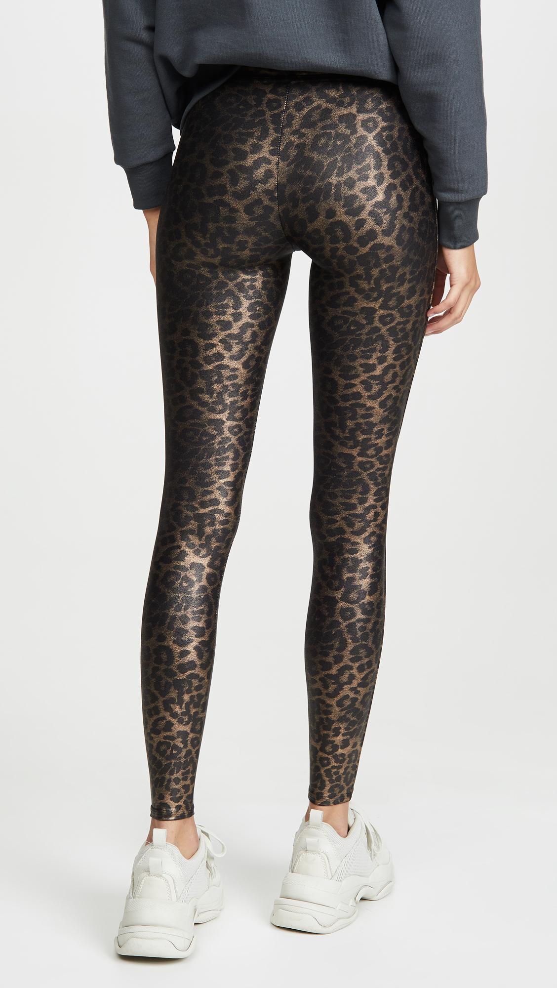 spanx leggings leopard