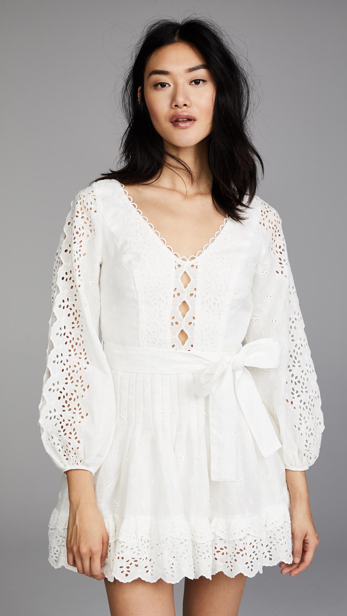 zimmermann white eyelet dress