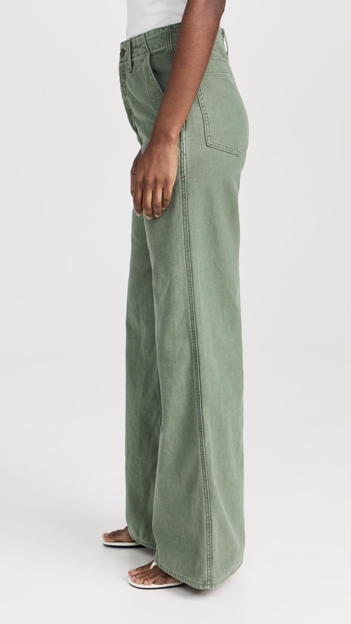 デニム・ジーパン Mother The Major Sneak Fray Jeans In Green Cotton Mother The Major Sneak Fray Jeans In Green Cotton | THE LIST