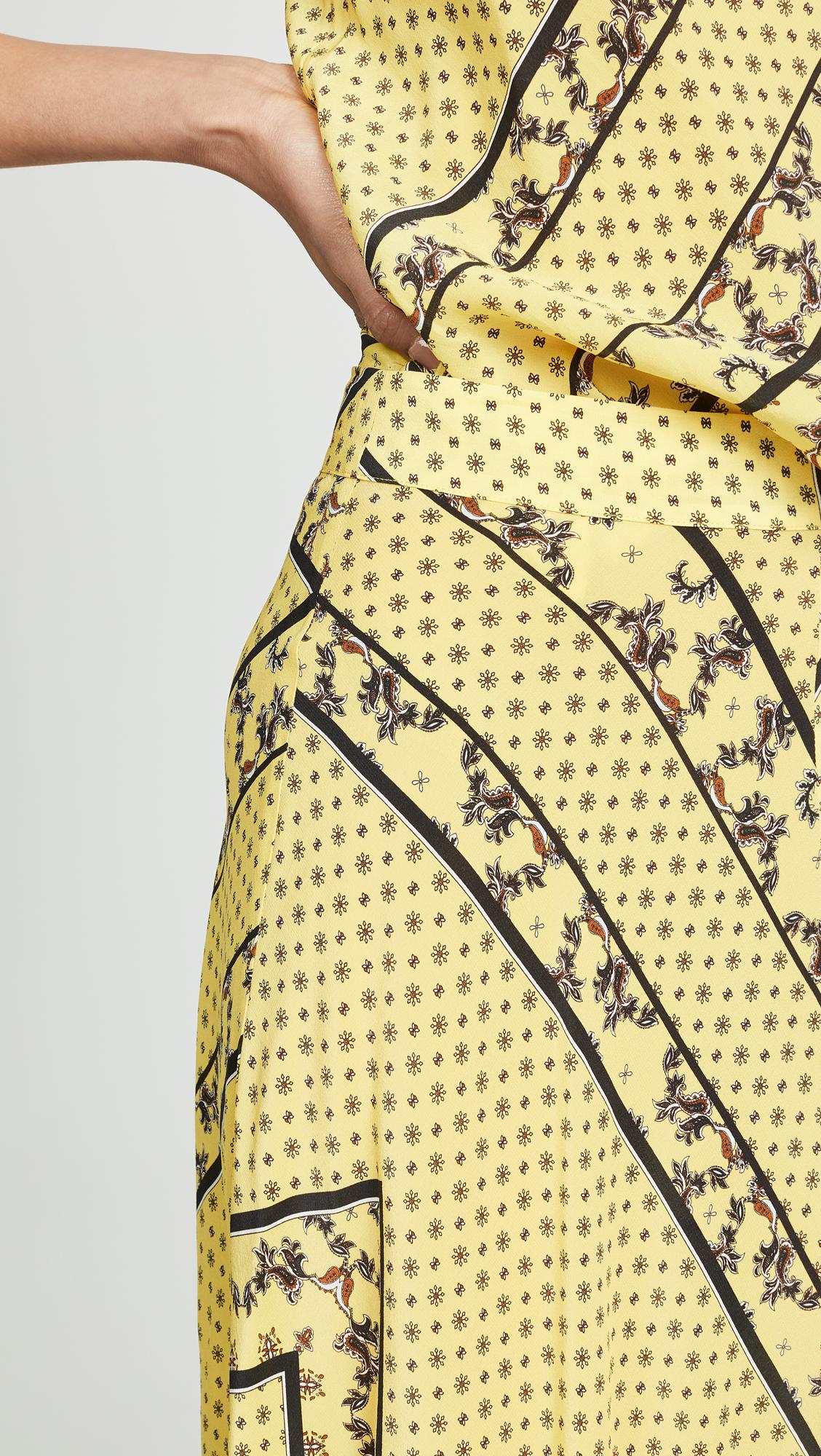 ganni silk skirt