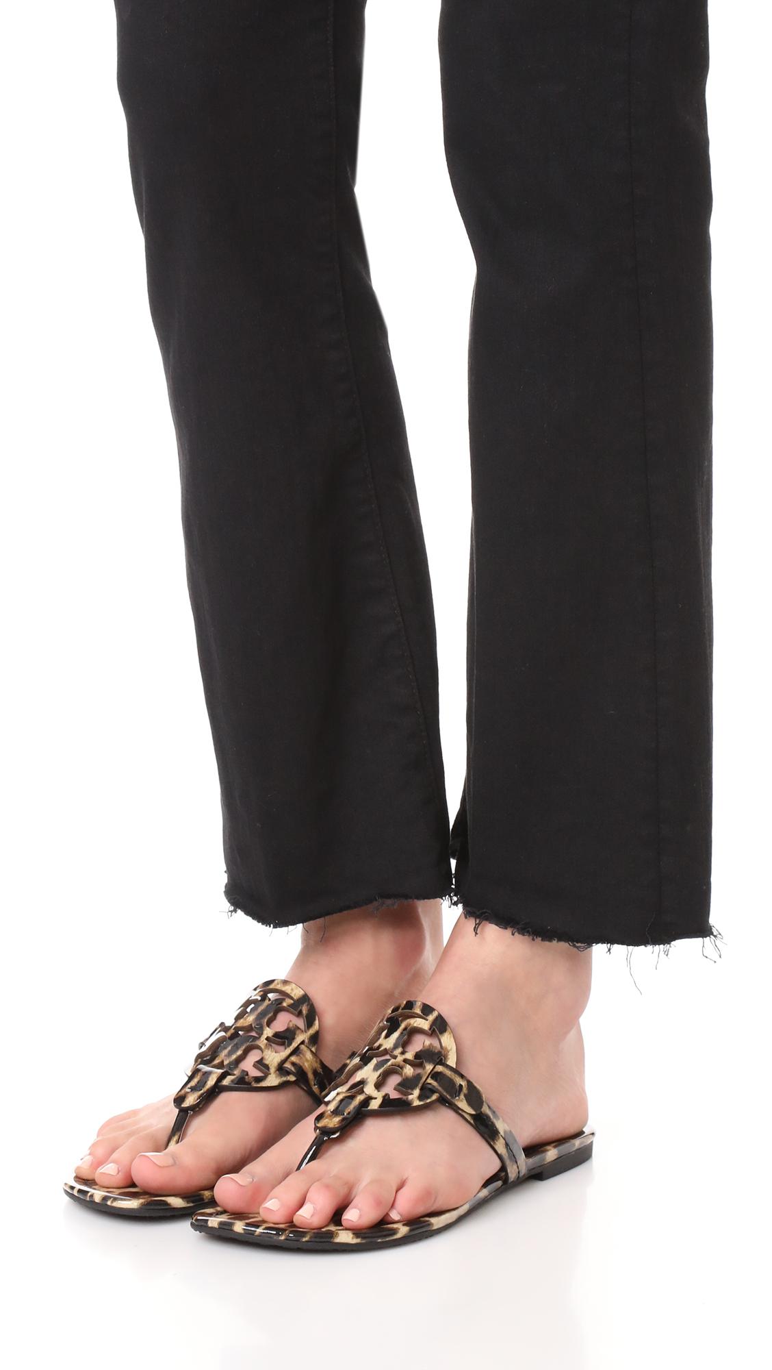 cheetah print tory burch sandals