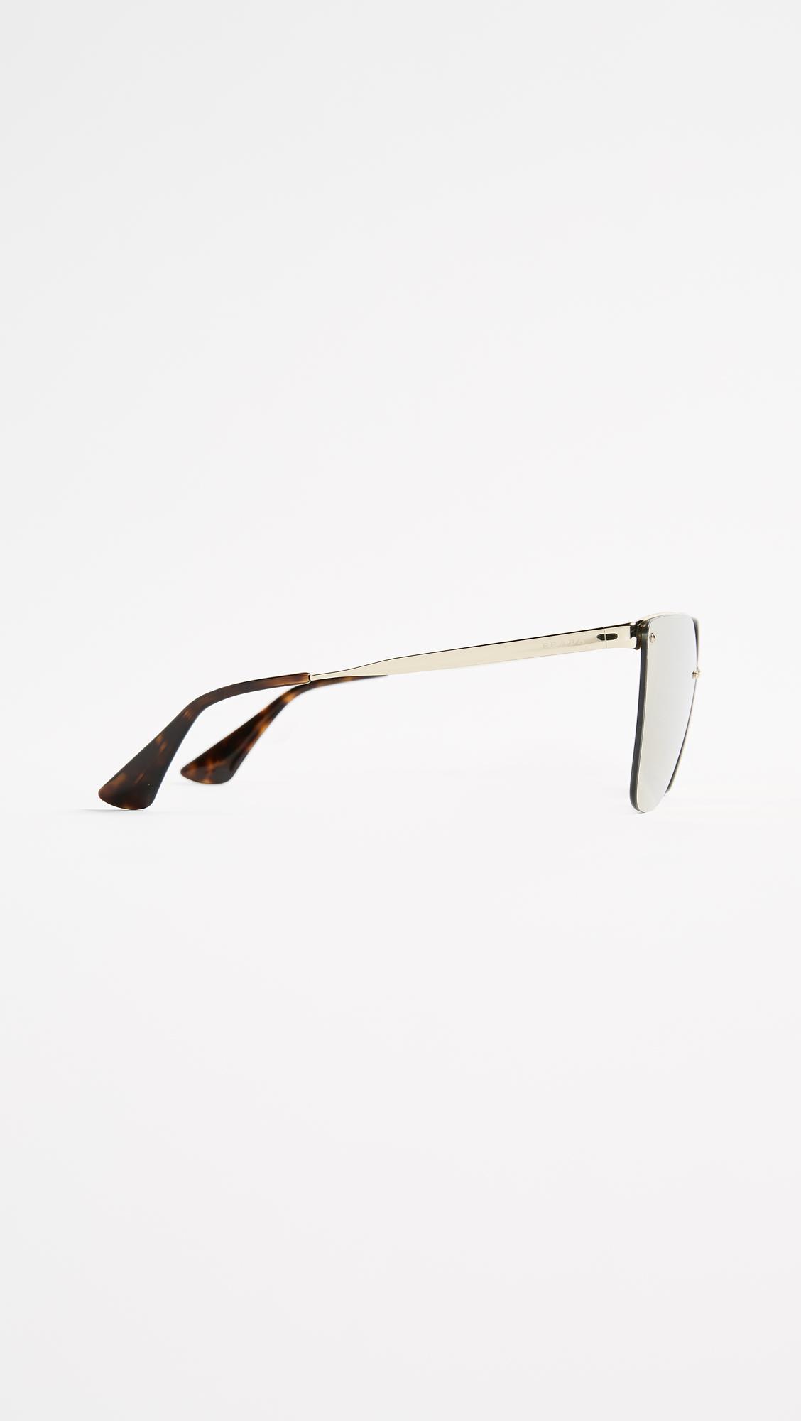 Prada Cinema Evolution Sunglasses in Metallic | Lyst