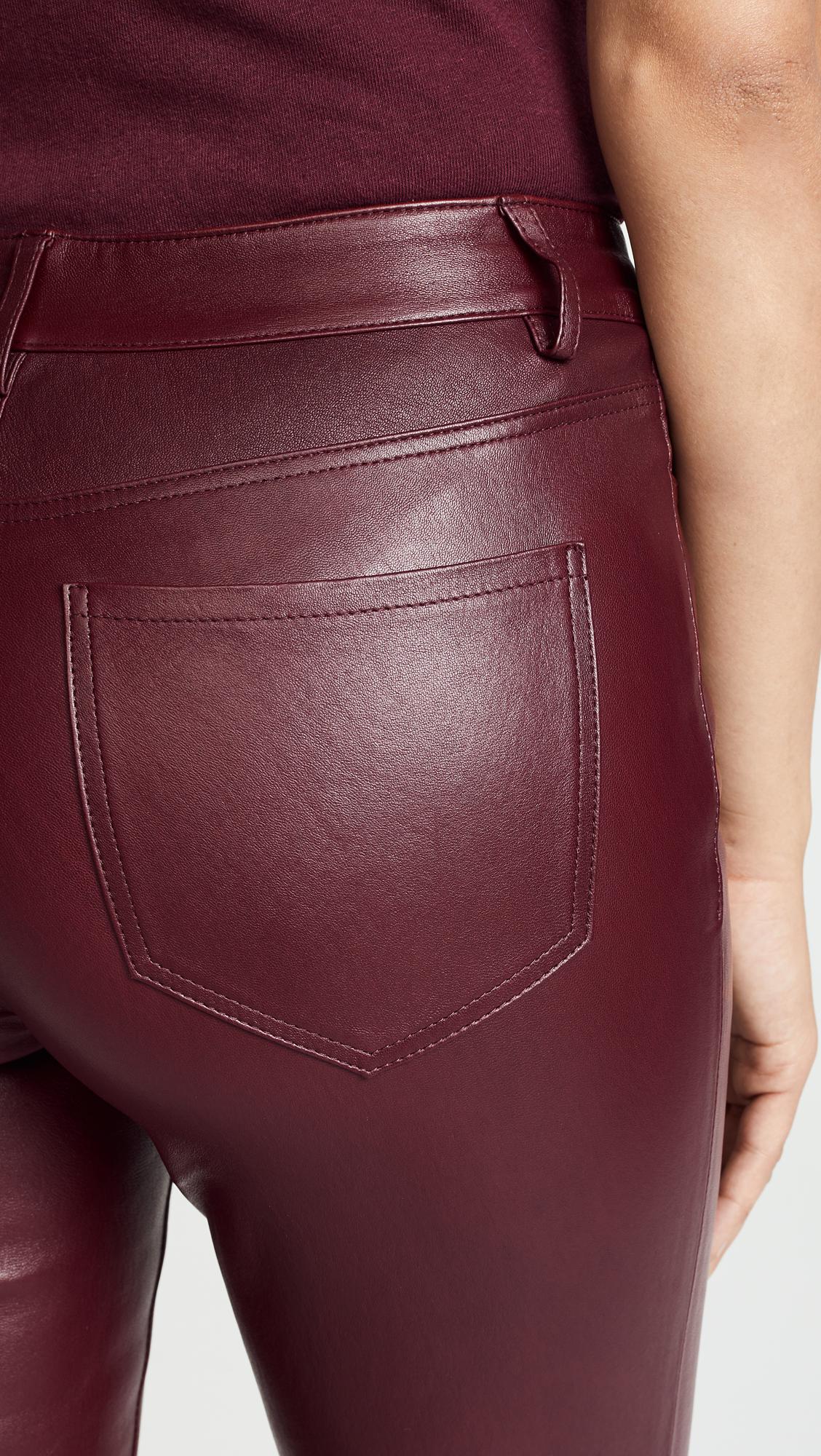 theory 5 pocket leather pants