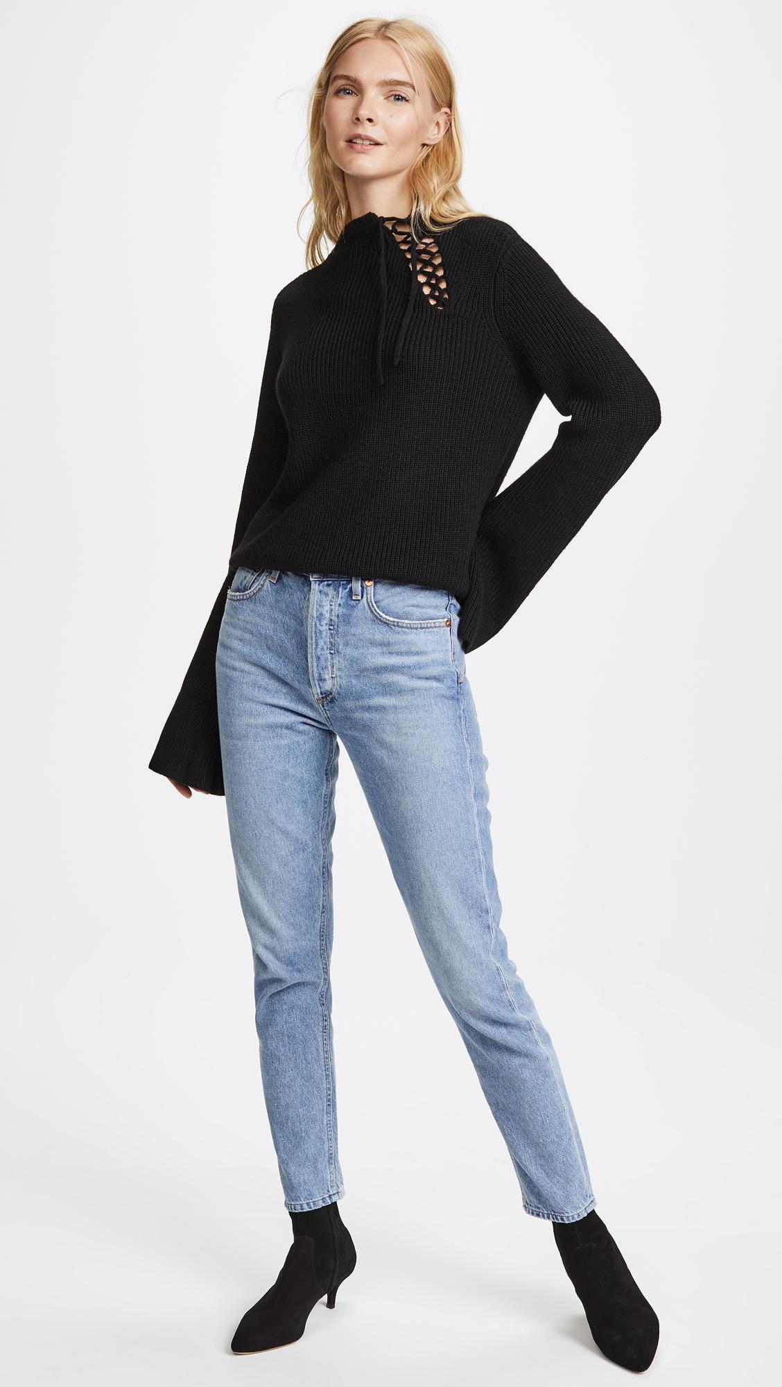 Lyst - Ella Moss Gracey Sweater in Black