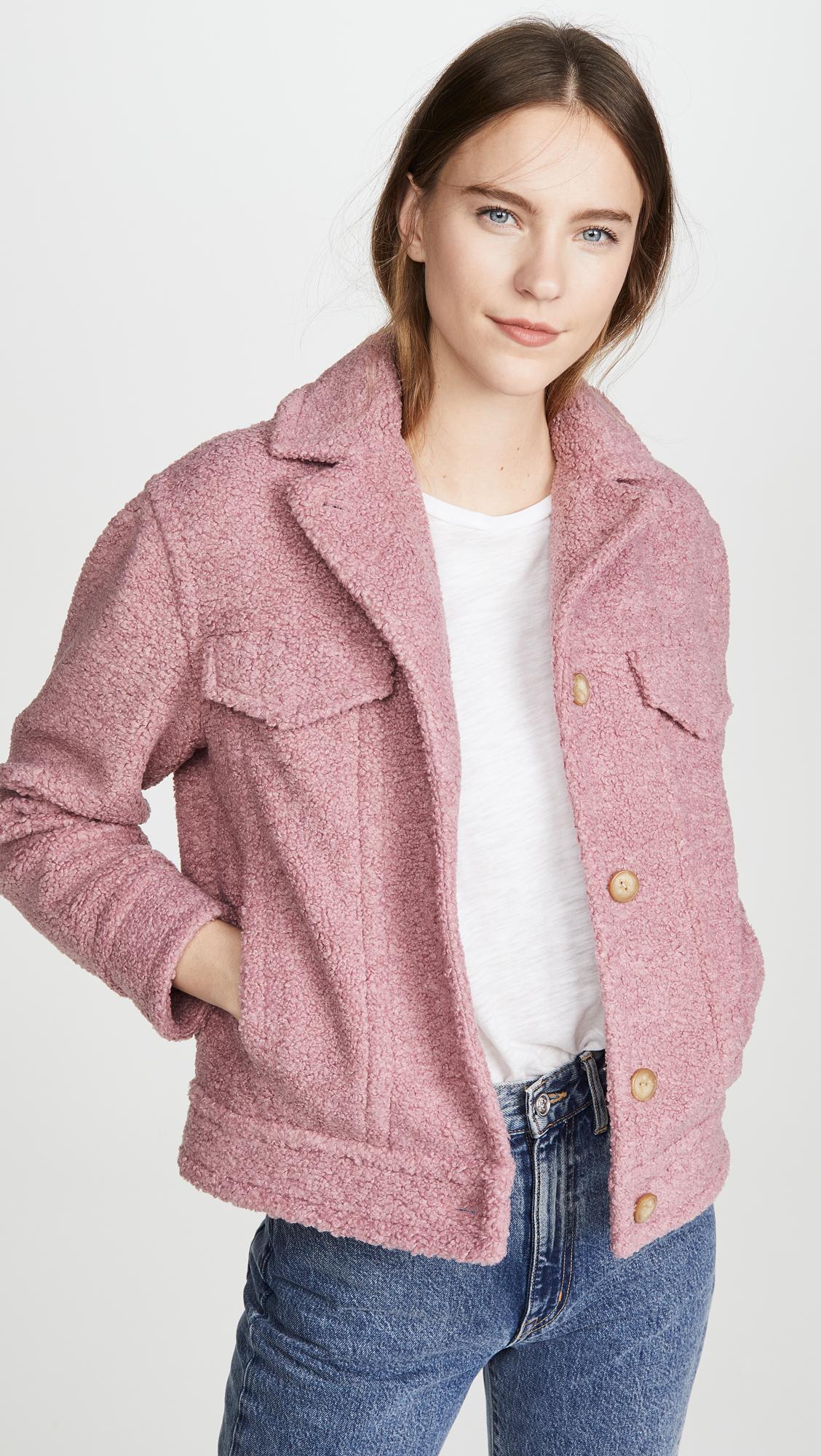 mauve sherpa jacket