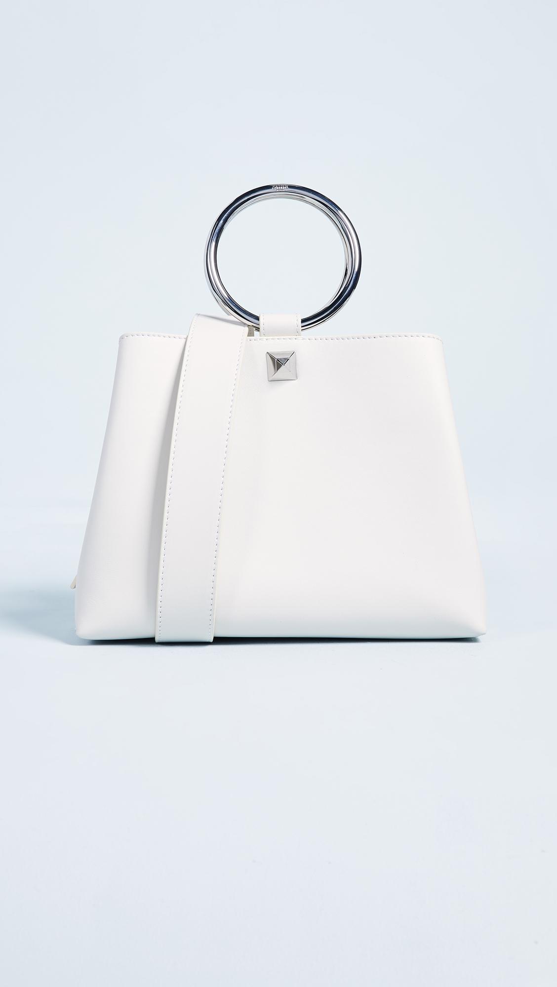 Salar Polly Ring Handle Bag in White | Lyst