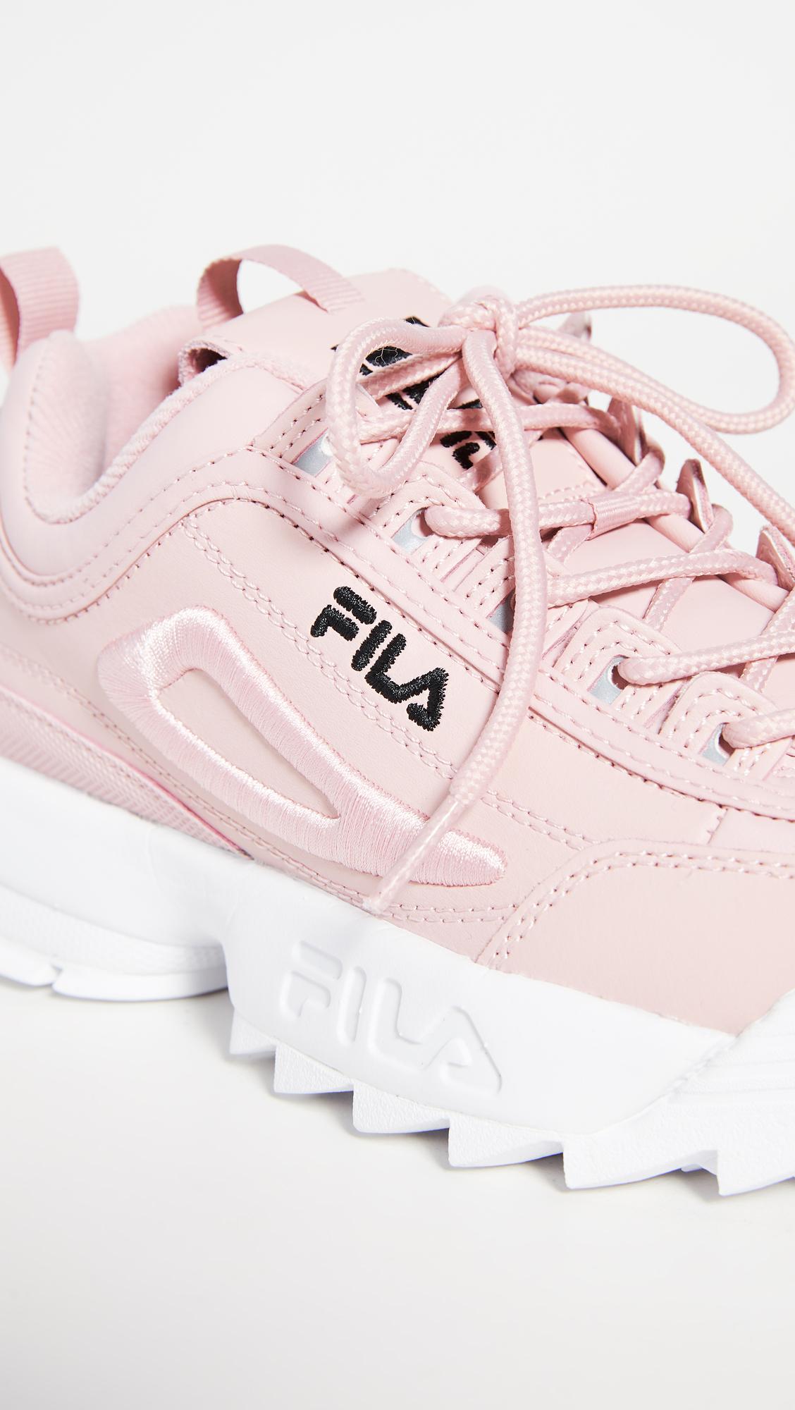 fila disruptor embroidery pink