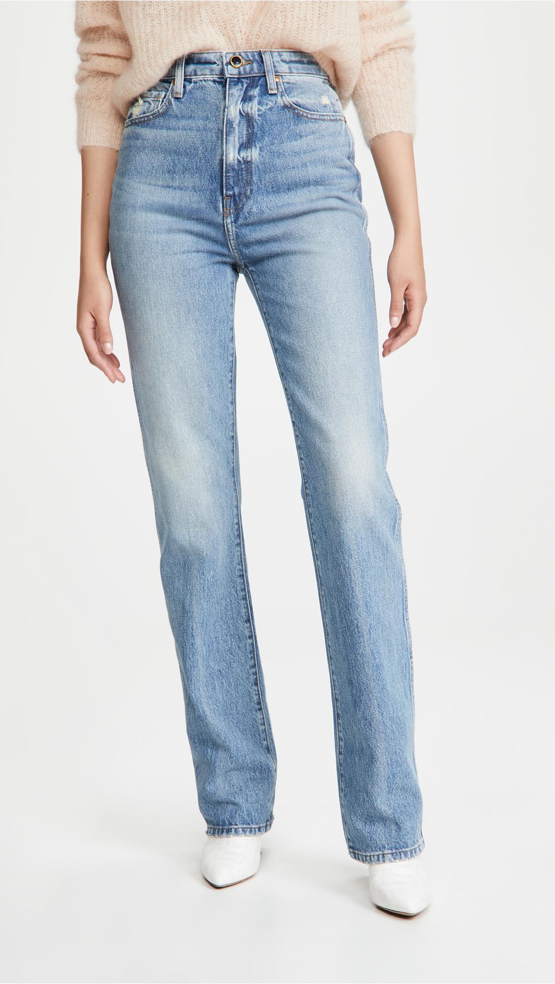 Khaite Denim Danielle Jeans in Blue - Lyst