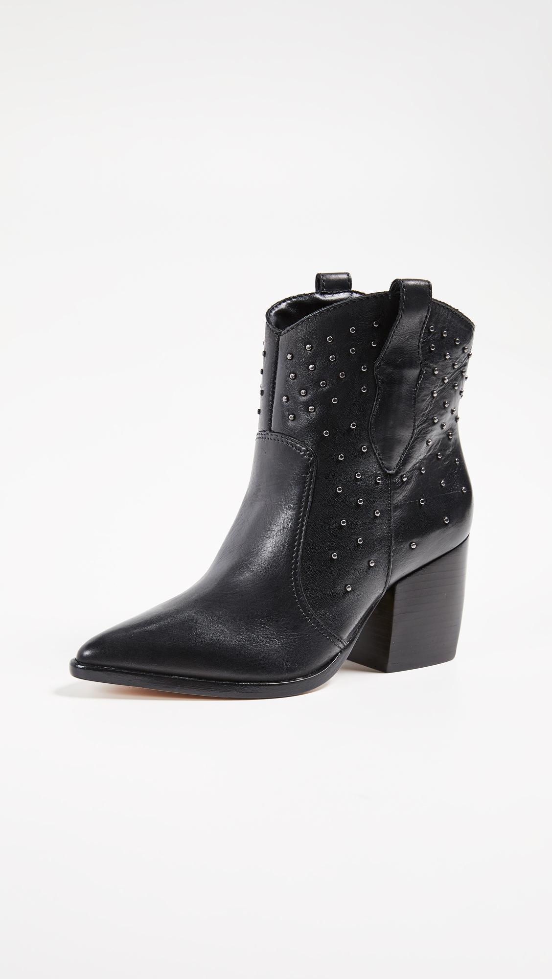 schutz black booties
