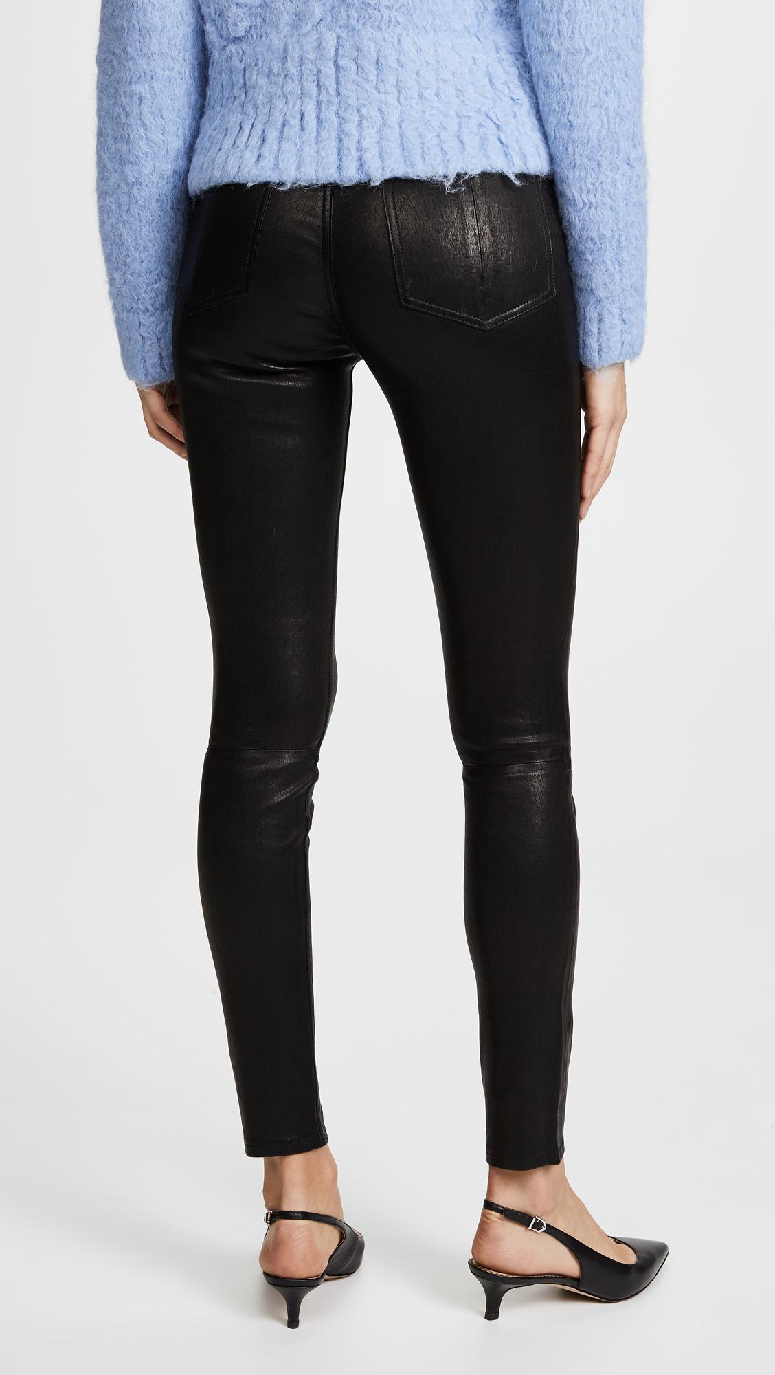 high rise black skinny pants