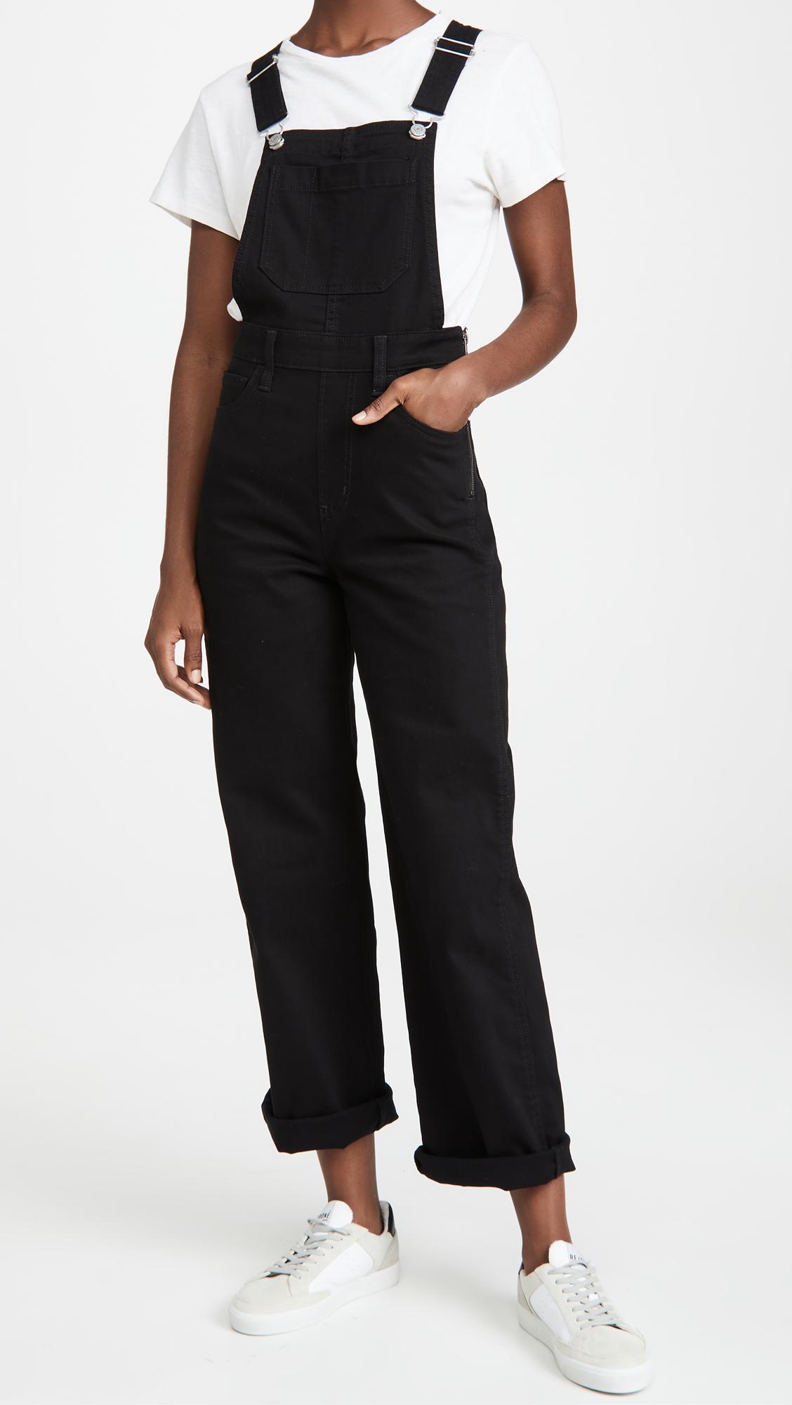 Levi's High Loose Cozy Overall in Black | Lyst
