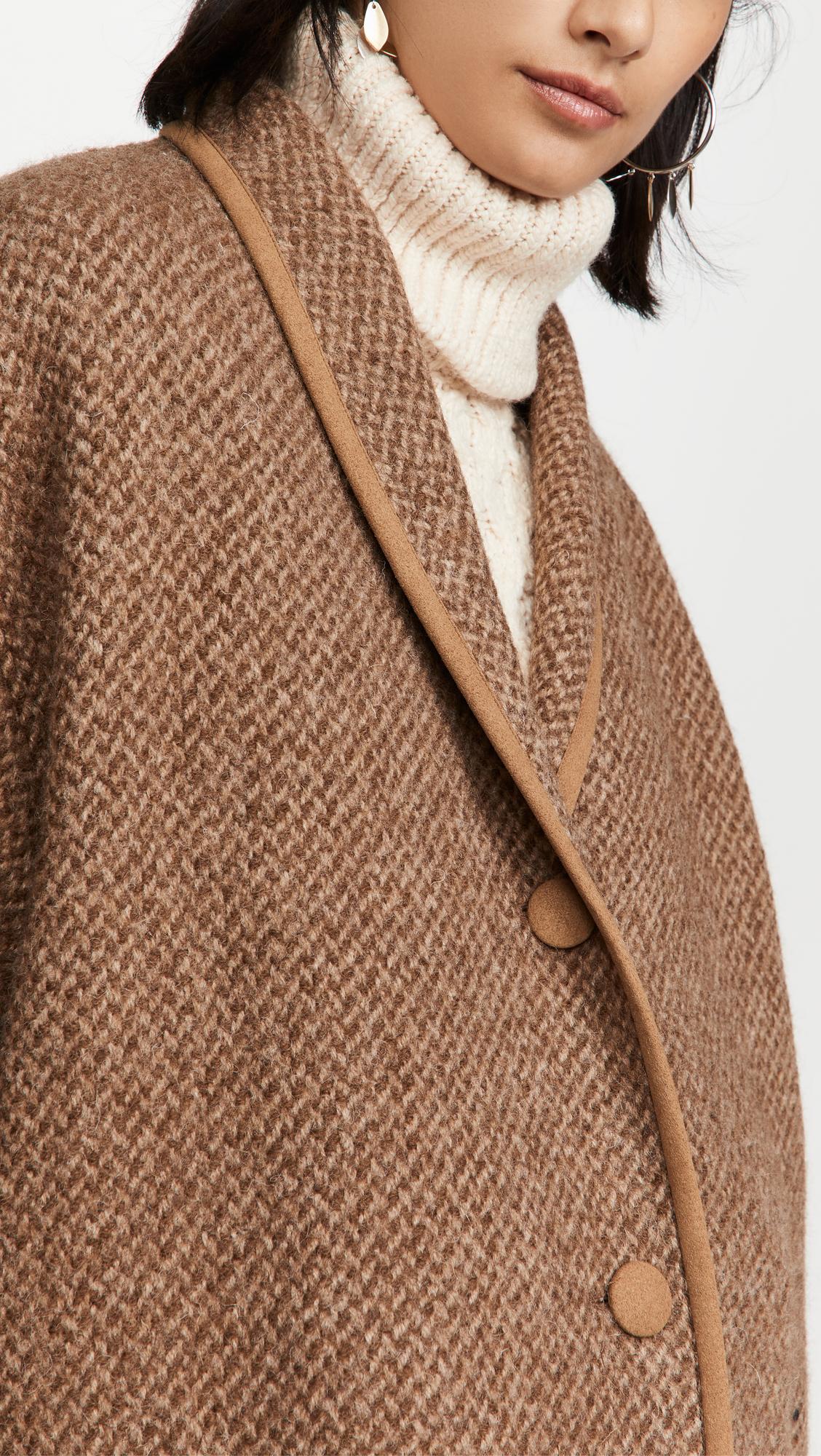Étoile Isabel Marant Jelanyo Coat in Camel (Brown) - Lyst