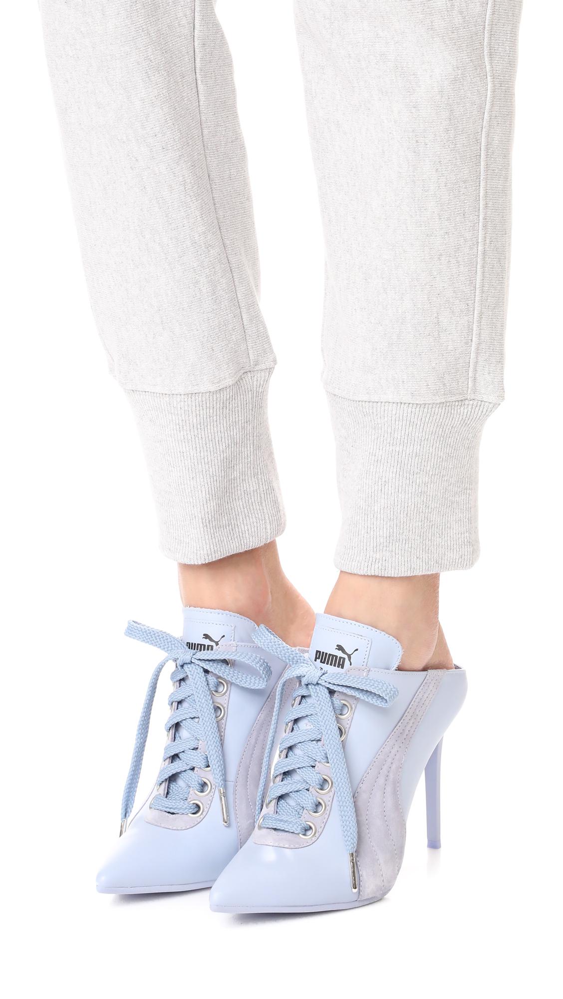 PUMA Fenty X Mule Heels in Blue | Lyst