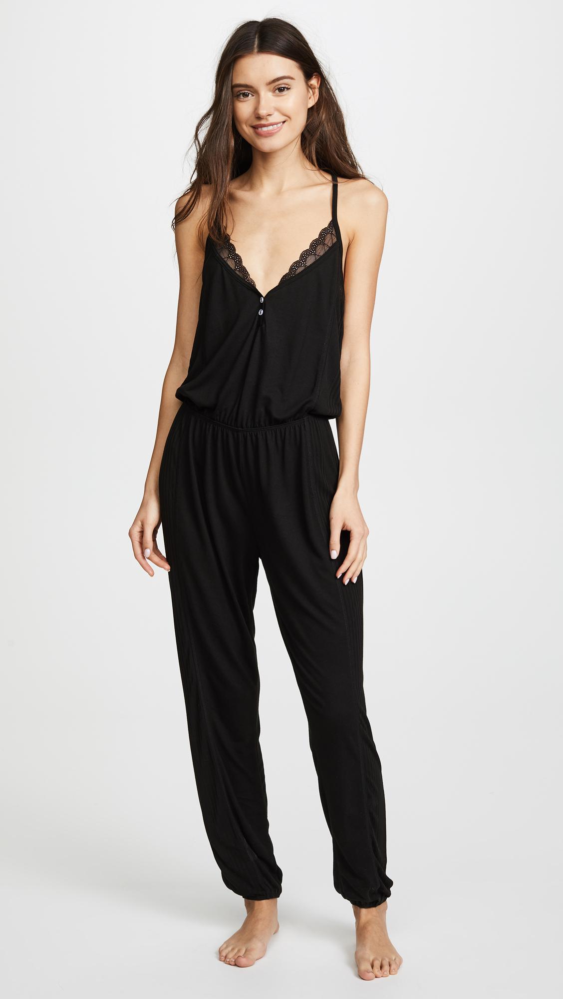 Splendid Synthetic Always Sleep Jumpsuit in Black Lyst