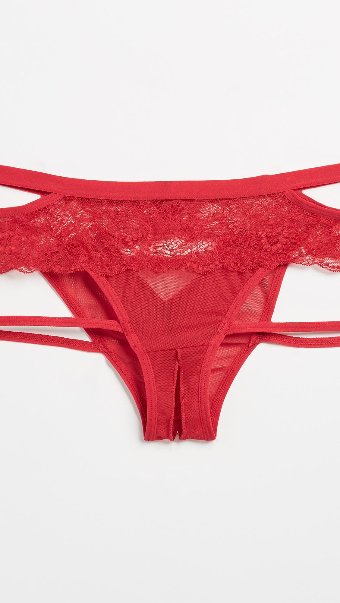 Honeydew Intimates Lucy Elastic & Lace Panties in Red Lyst
