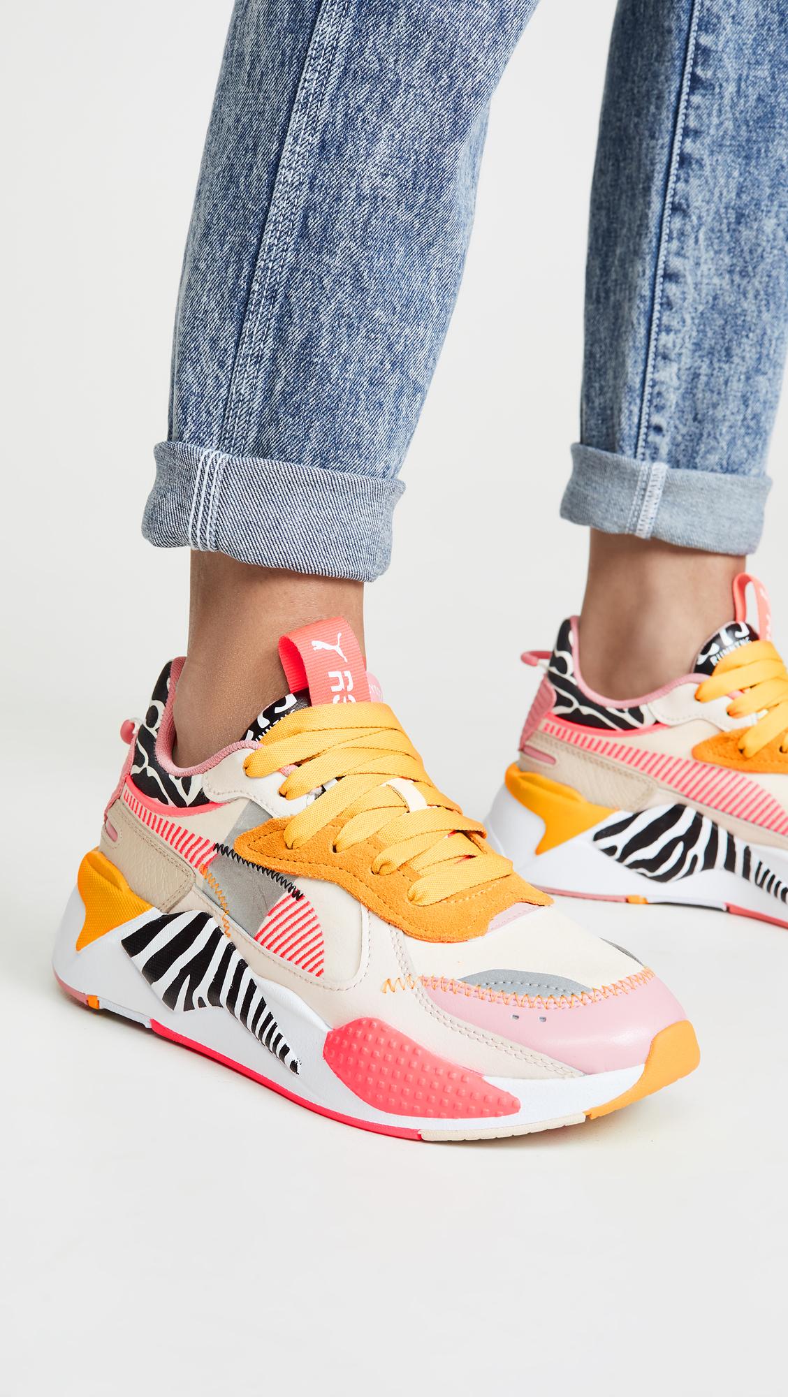 PUMA Leather Rs-x Unexpected Mixes Sneakers in Pink | Lyst