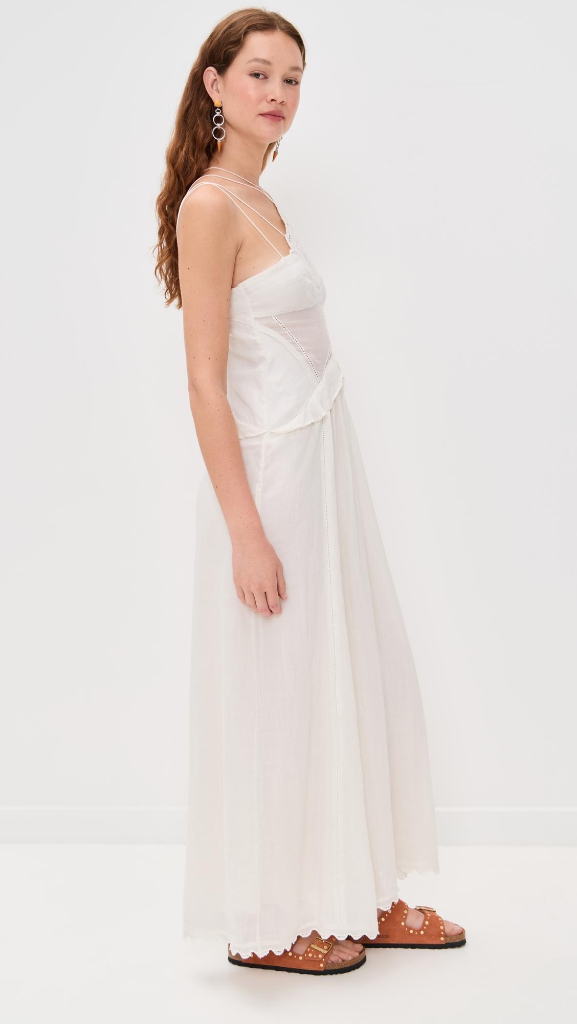 Isabel Marant Lindy Maxi Dress in White | Lyst