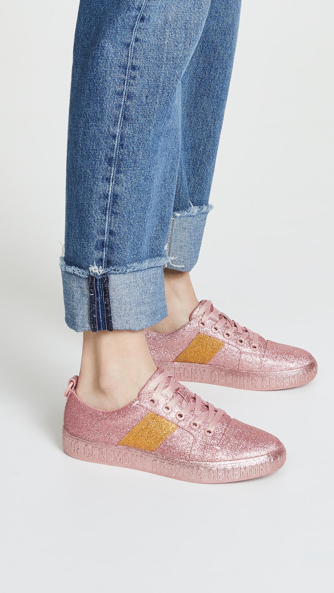 Opening Ceremony La Cienega Glitter Sneakers in Pink | Lyst