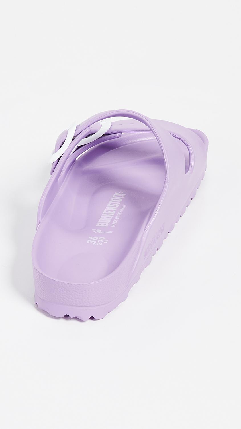 lavender plastic birkenstocks