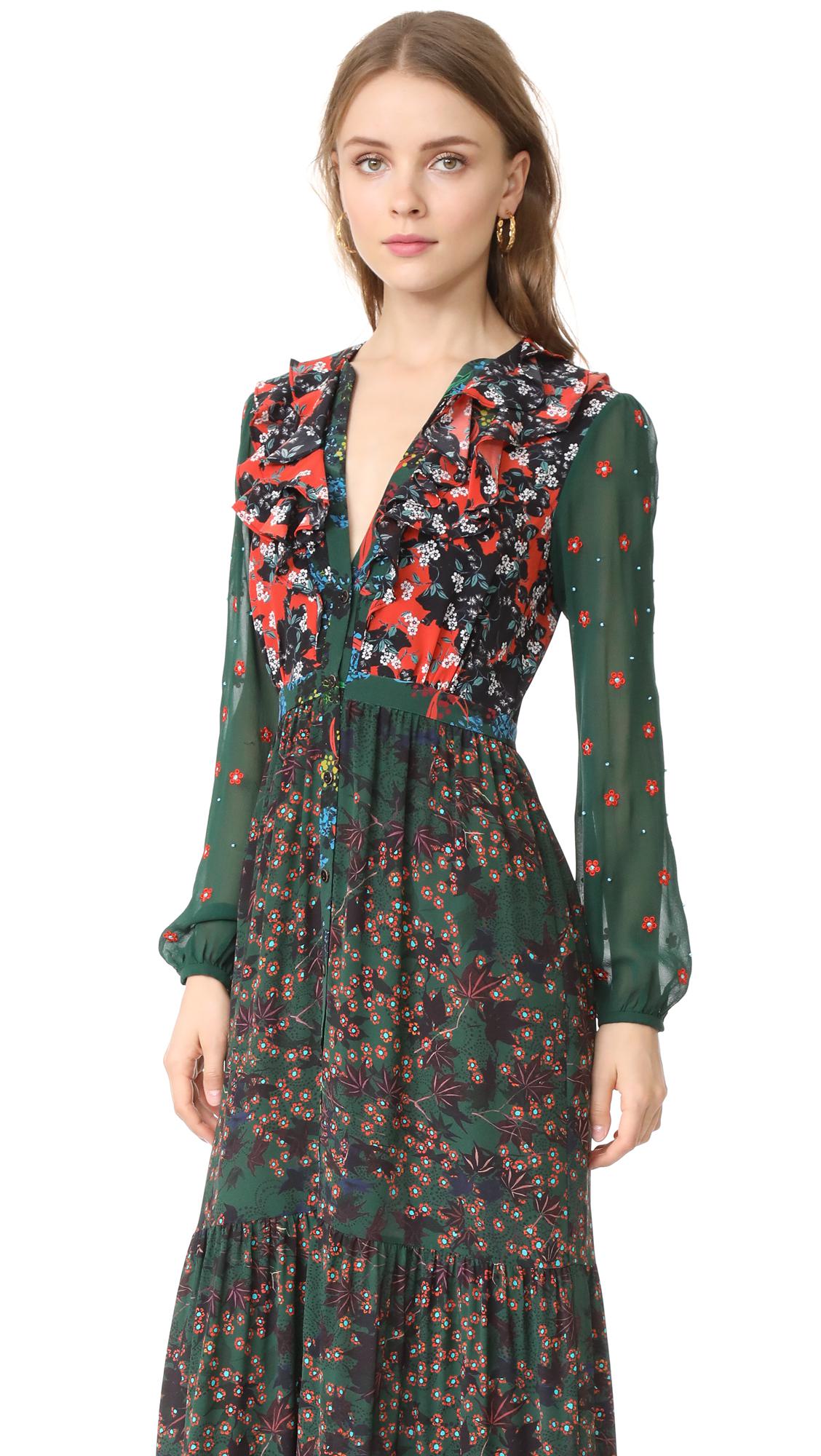 Saloni Silk Ginny Dress | Lyst