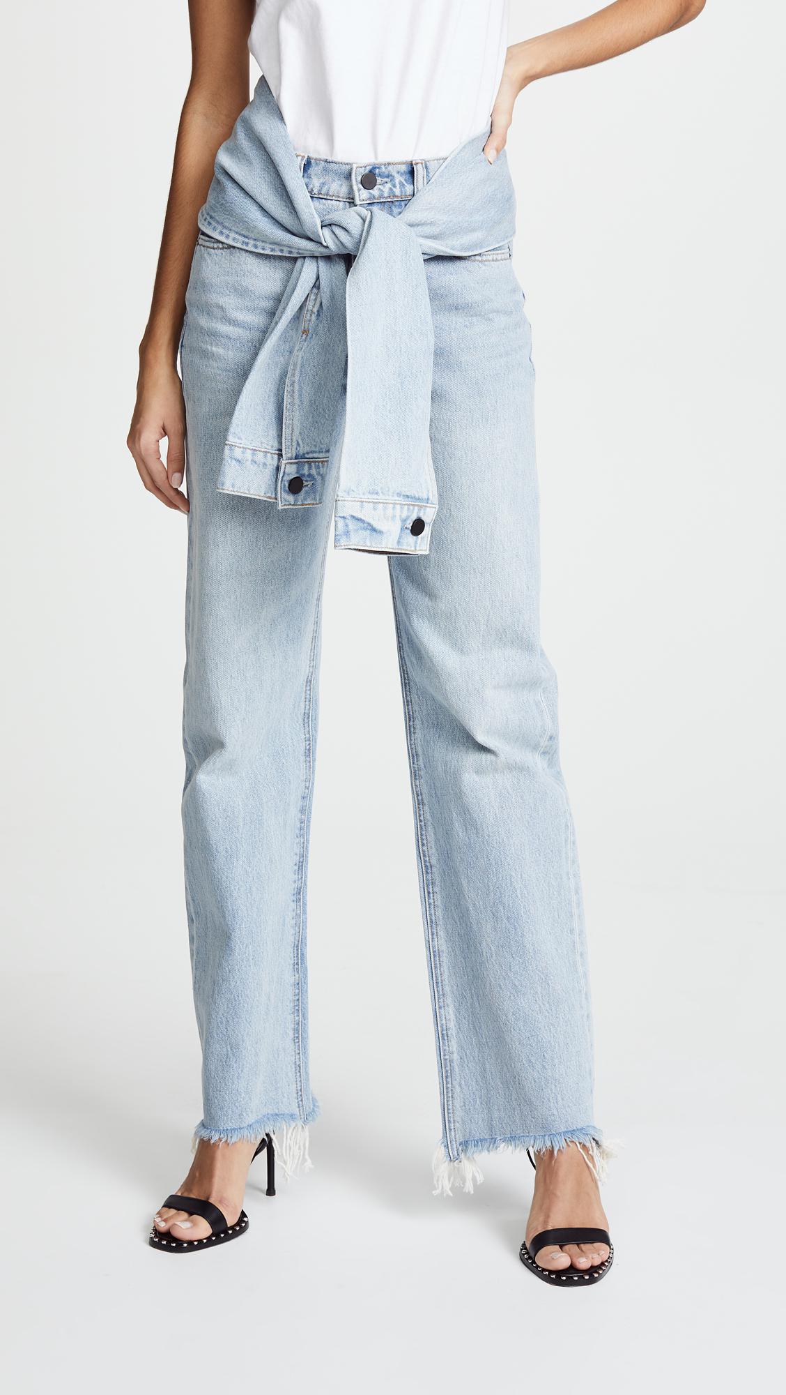 alexander wang tie front jeans