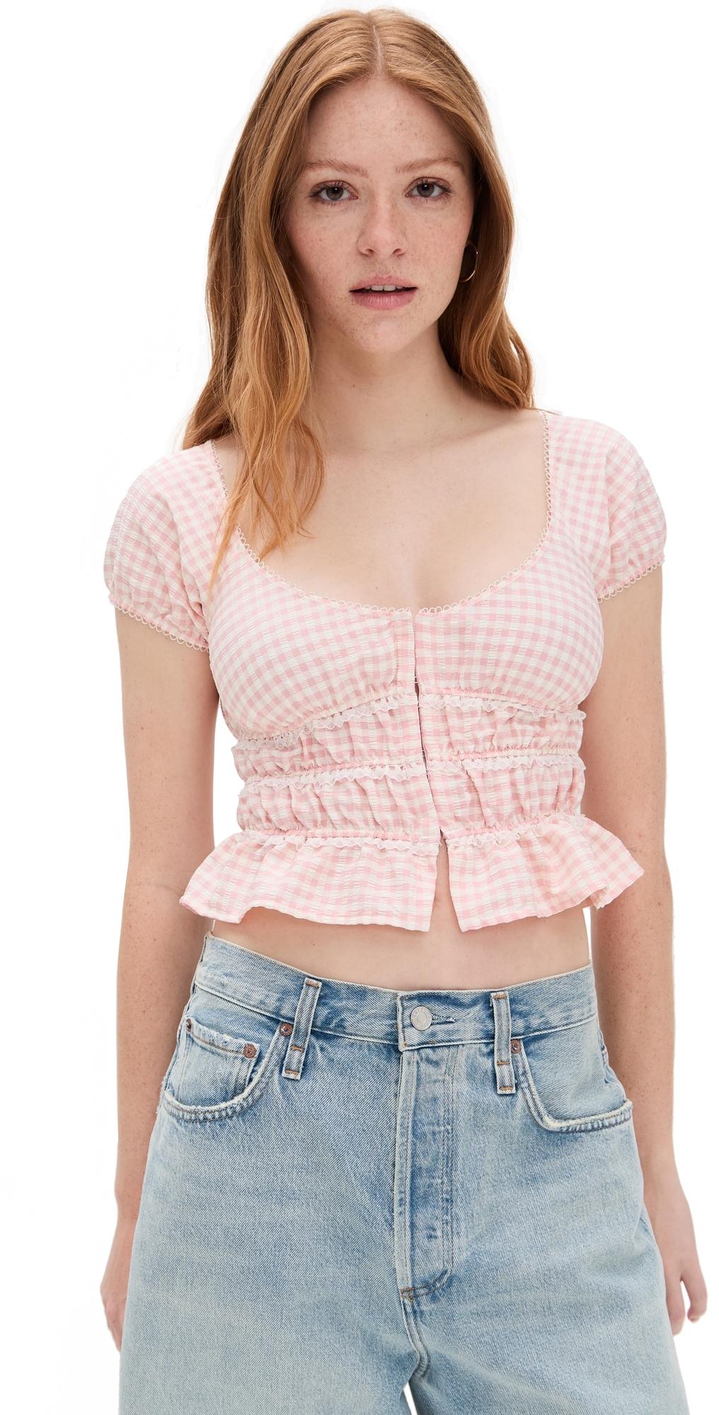 for love and lemons isabella ruched top