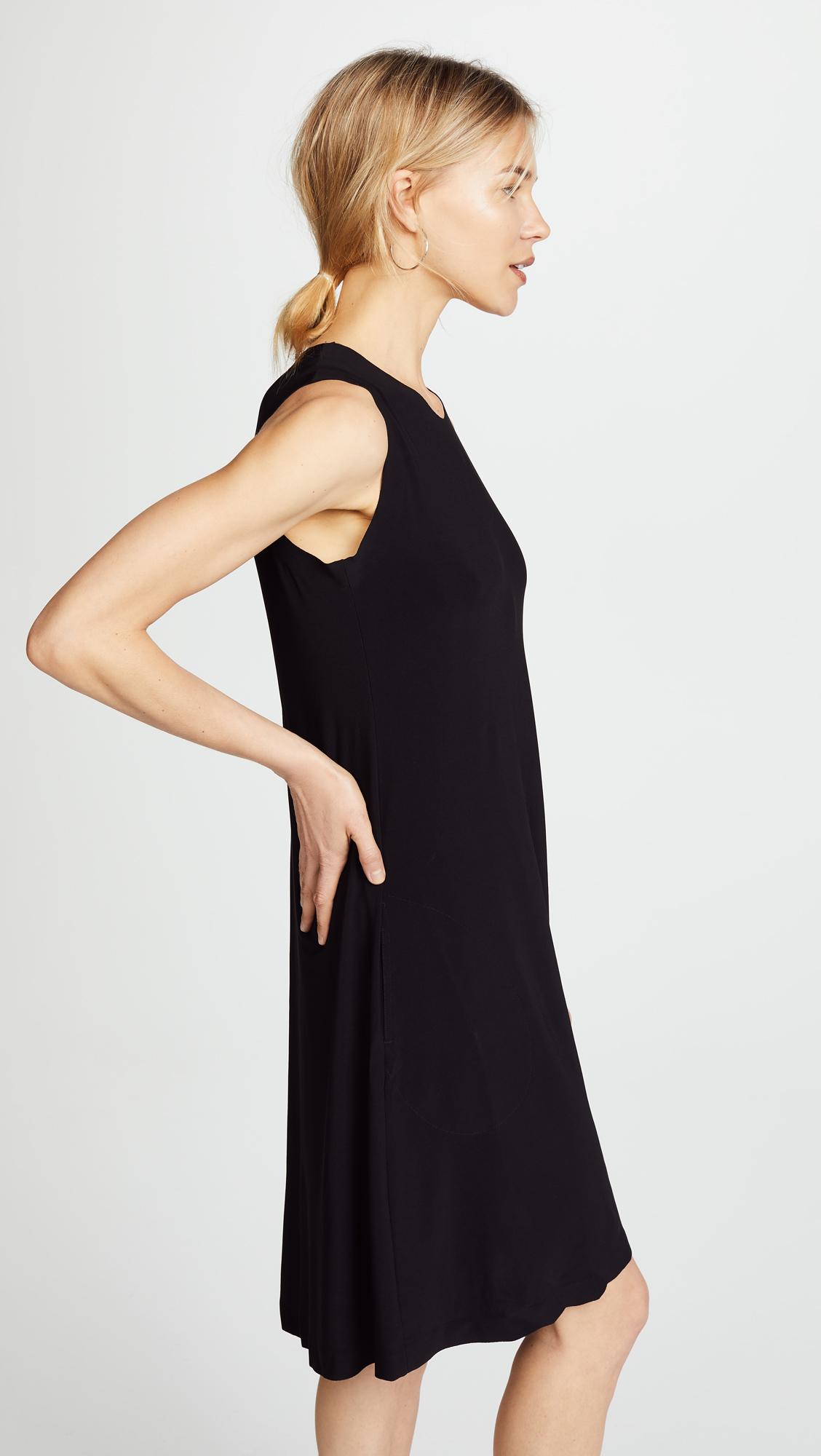 norma kamali sleeveless swing dress