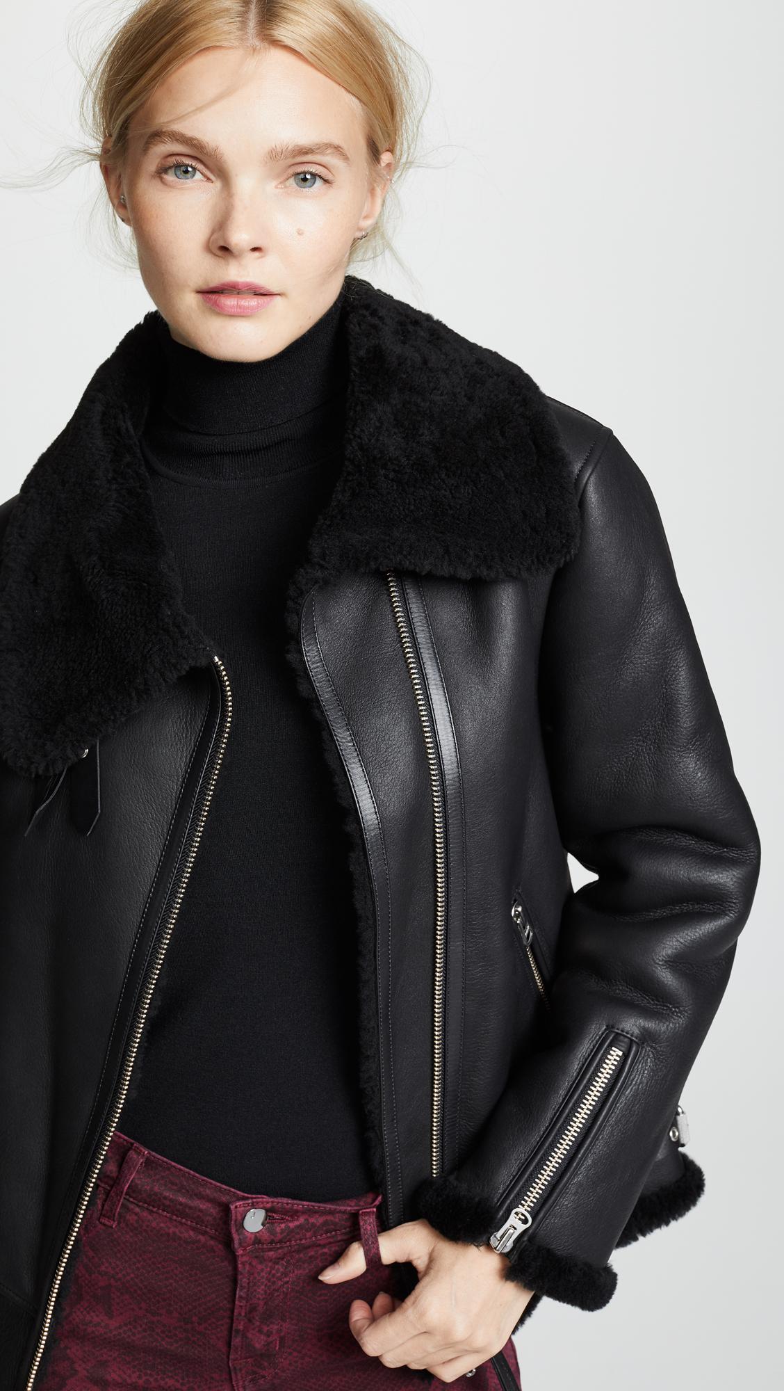 mackage minna shearling jacket