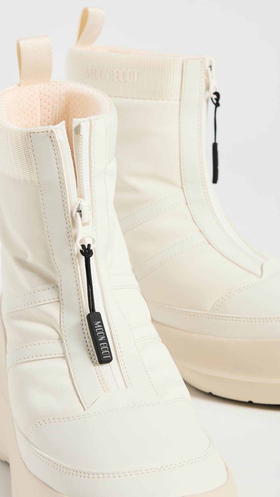 MOON BOOT ルナロコフリントスリッホンフツ 80D2480050 N001 moon-boot-Cream-Luna-Zip-Boots
